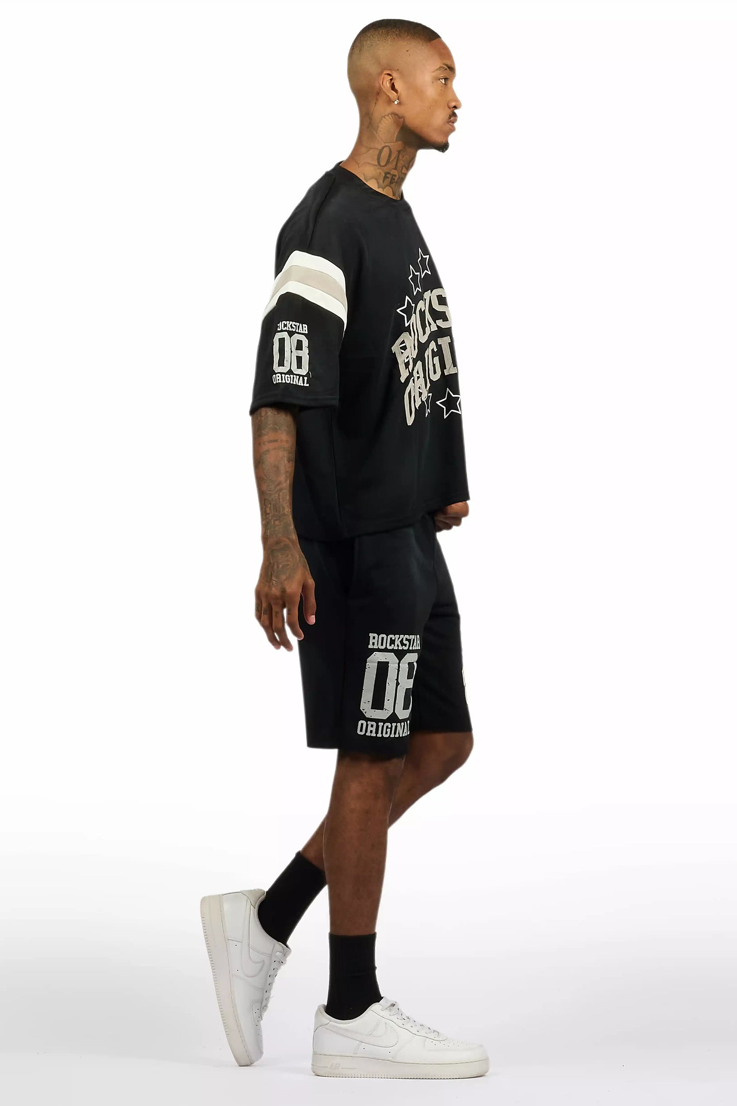 Boe Black T-Shirt/Short Set