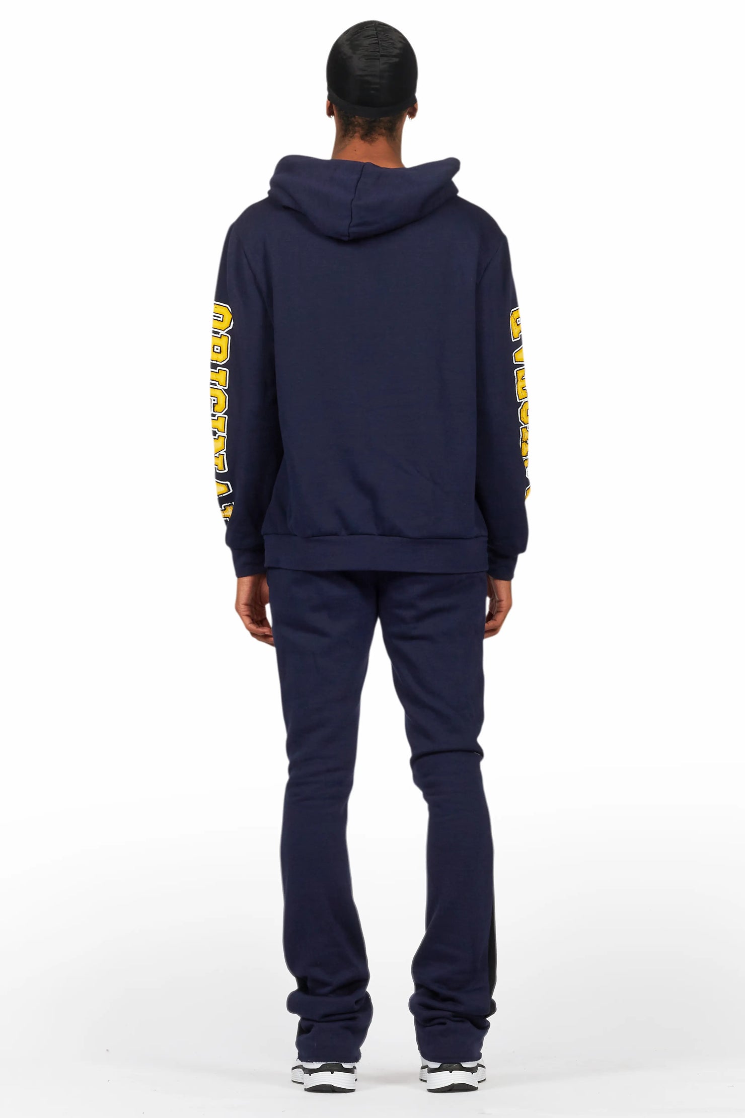 Fields Navy Stacked Flare Hoodie Track Set