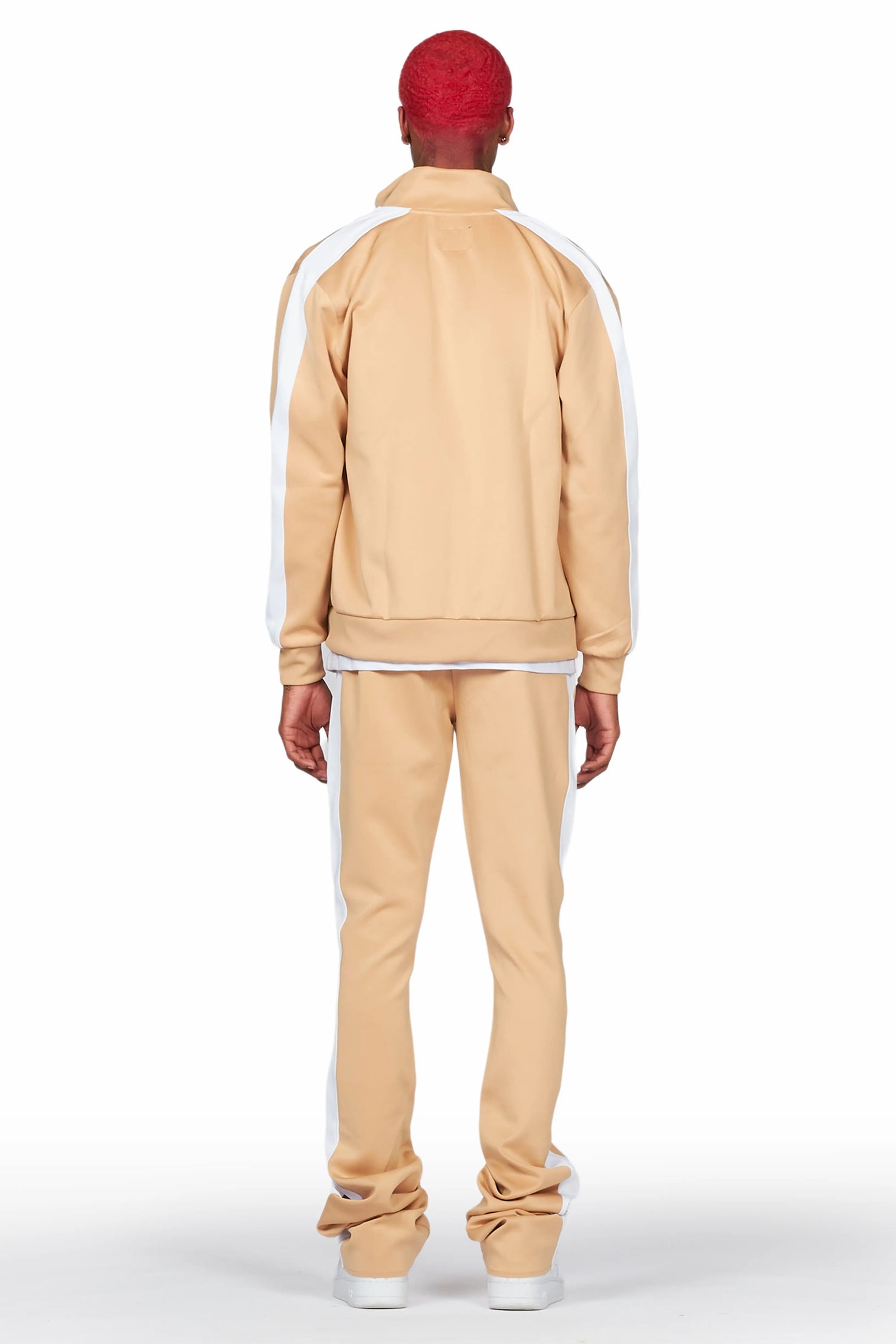 Hawkey Beige Tricot Super Stacked Track Set