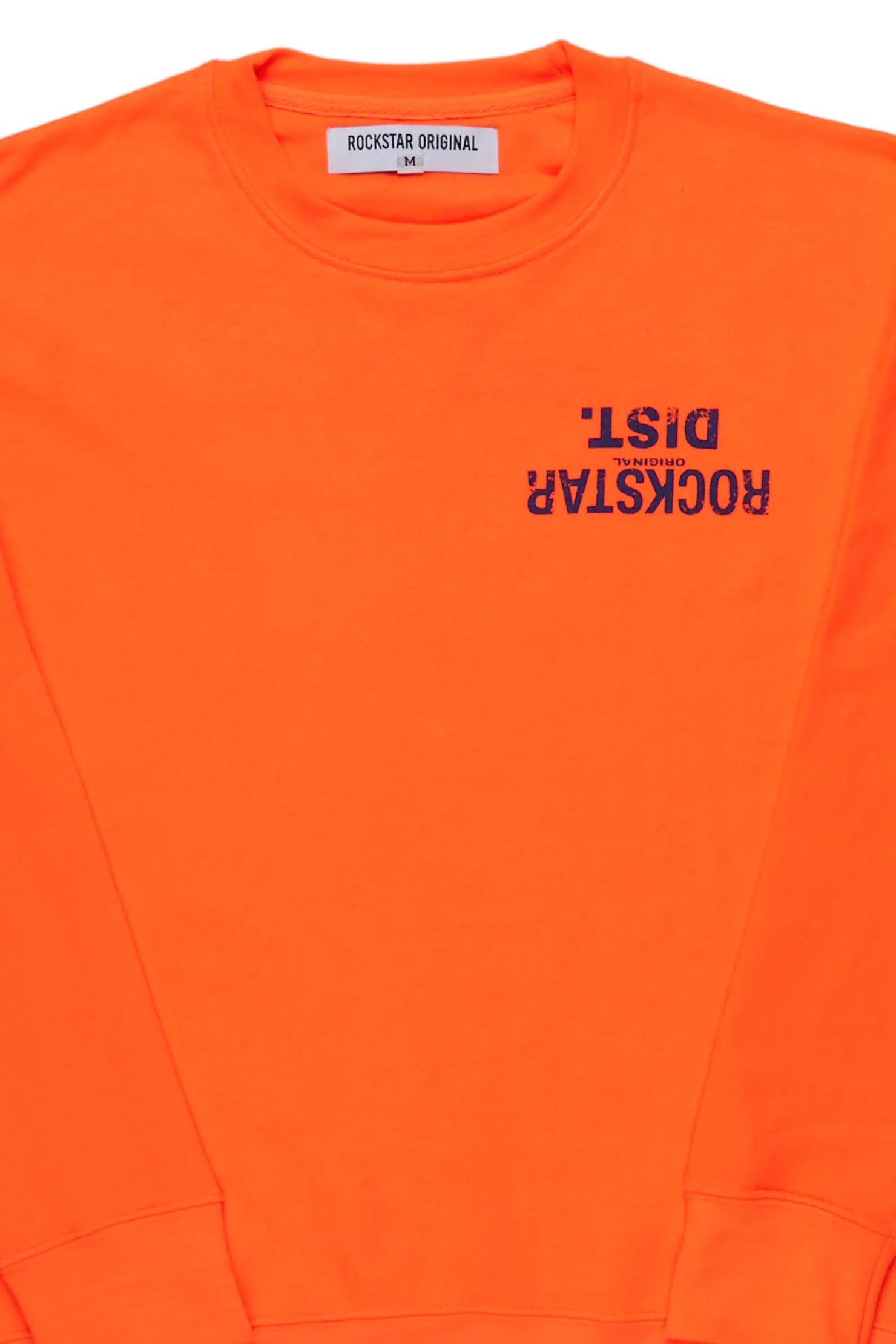 Dist. Town Orange Graphic Crewneck