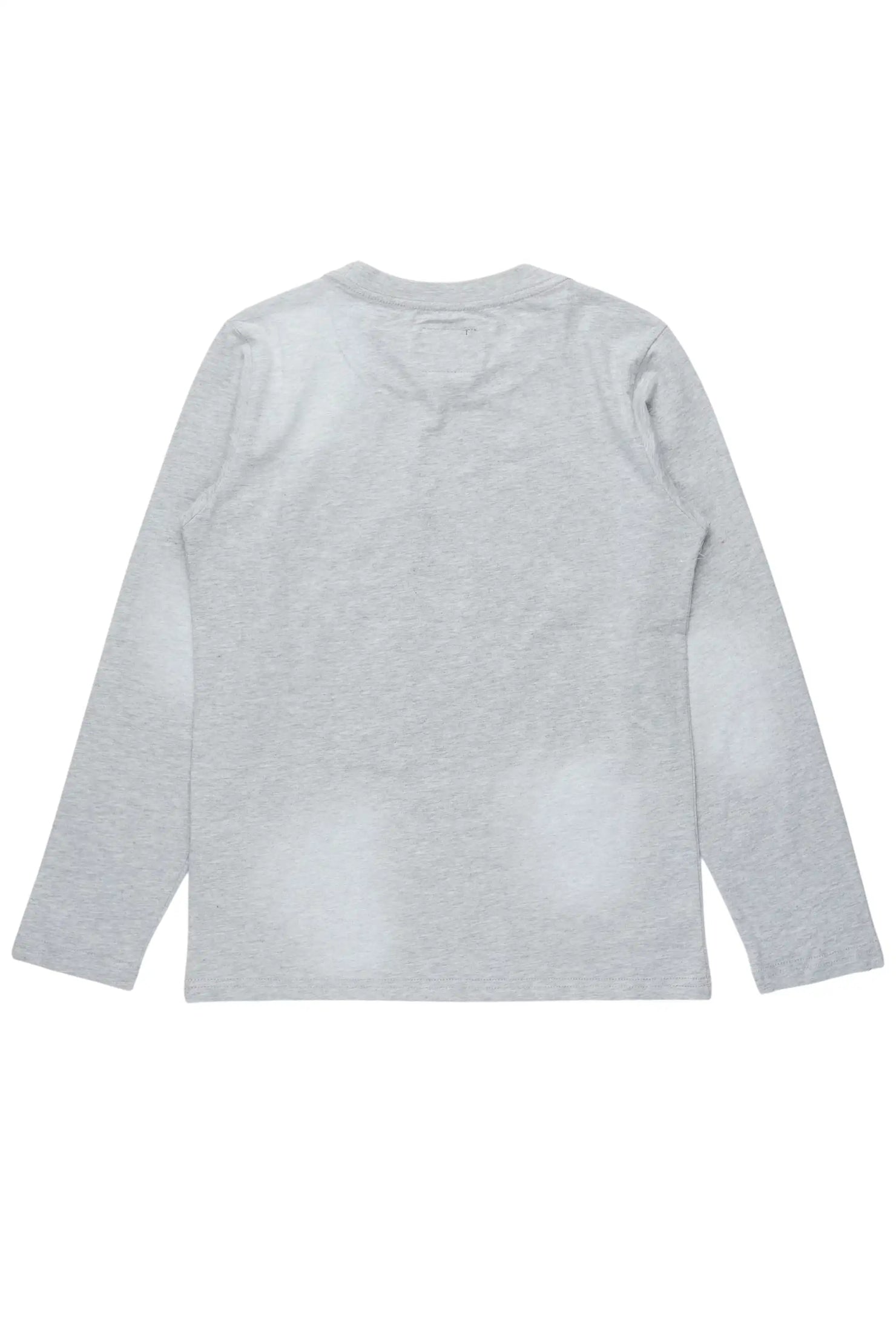 Boys State Heather Grey L/S Graphic T-Shirt with Patch