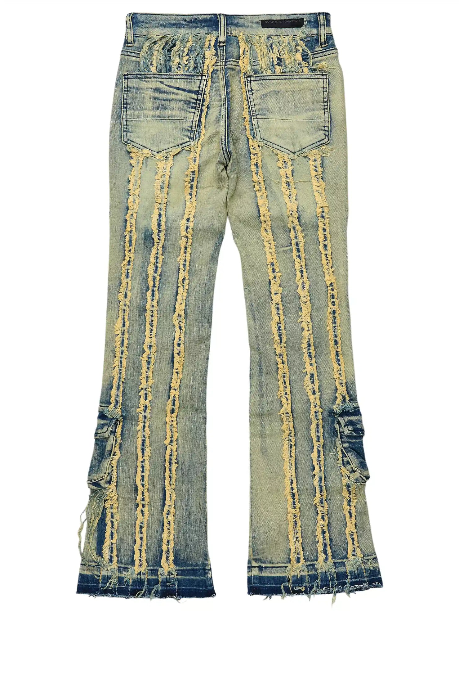 Boys Frey Blue Stacked Flare Jean