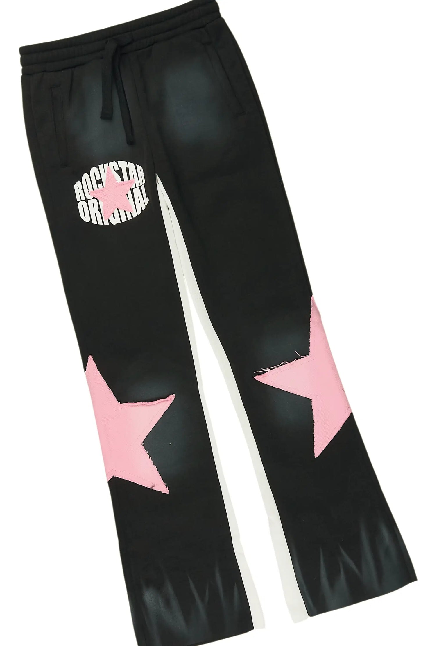 Girls Kaliyah White/Black T-Shirt Track Set
