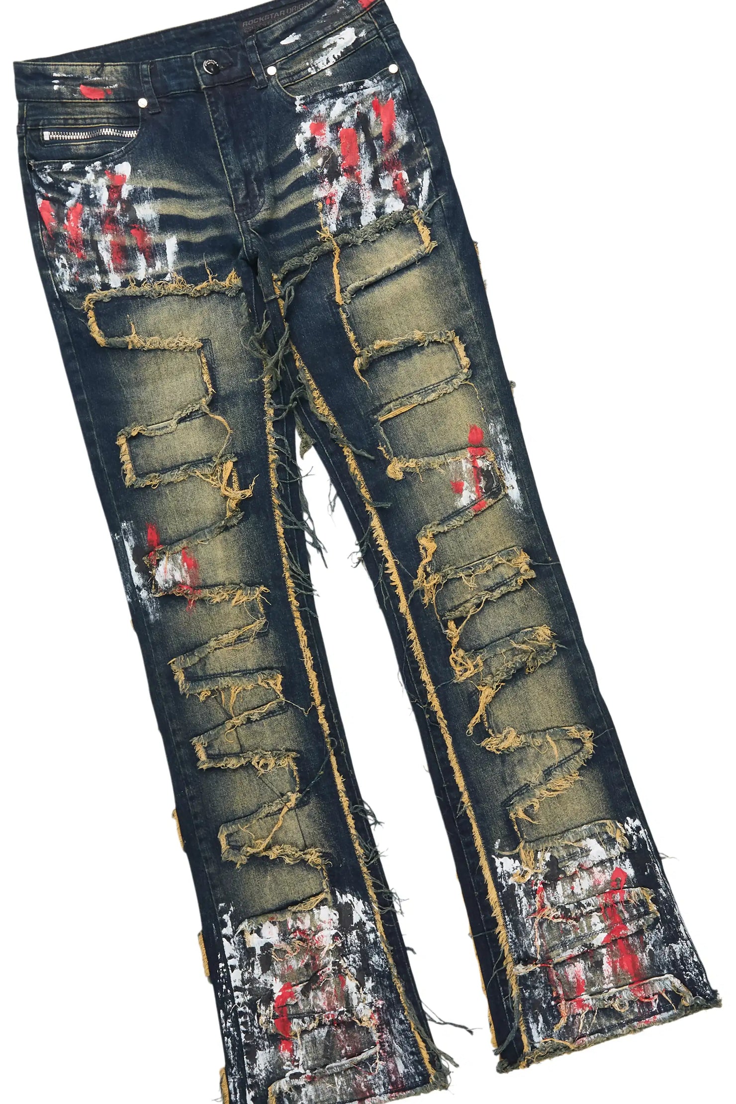Saxon Red/Tint Hoodie/Stacked Flare Jean Set