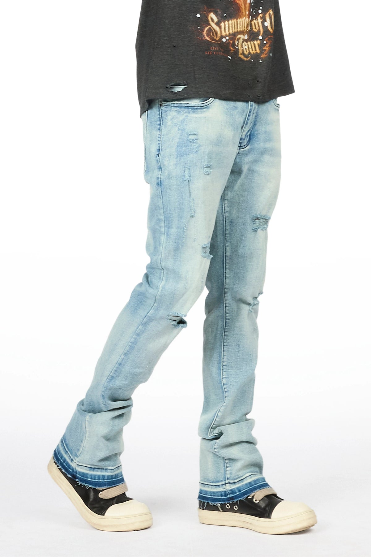 Jayroe Medium Blue Stacked Jean