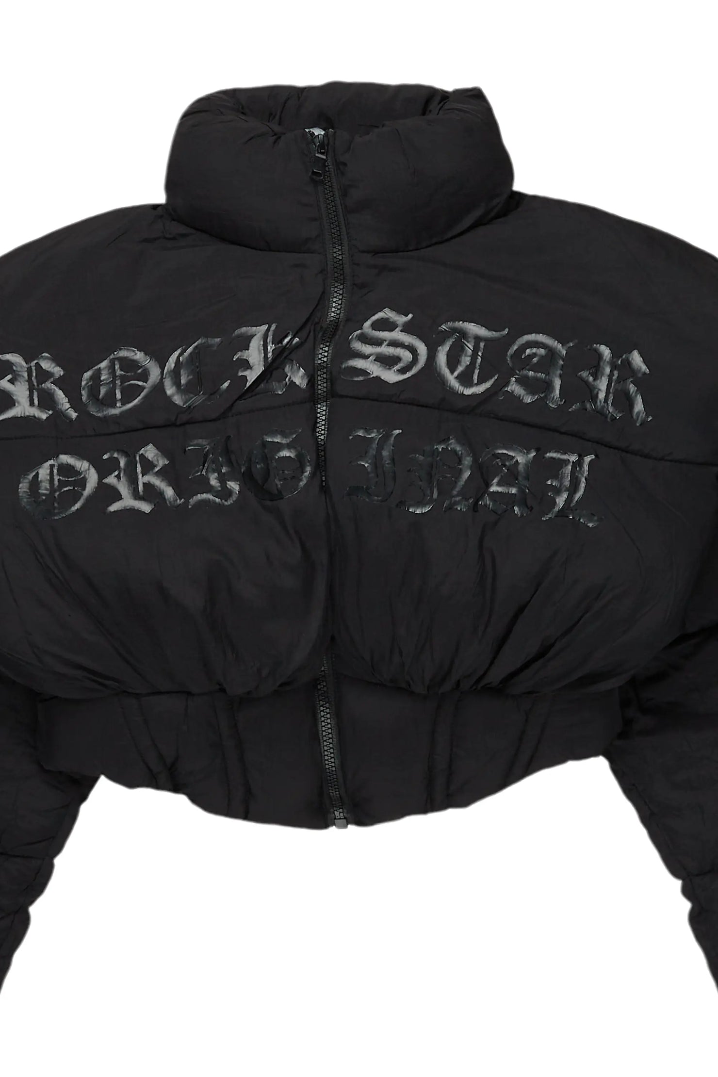 Samaiya Black Corset Puffer Jacket