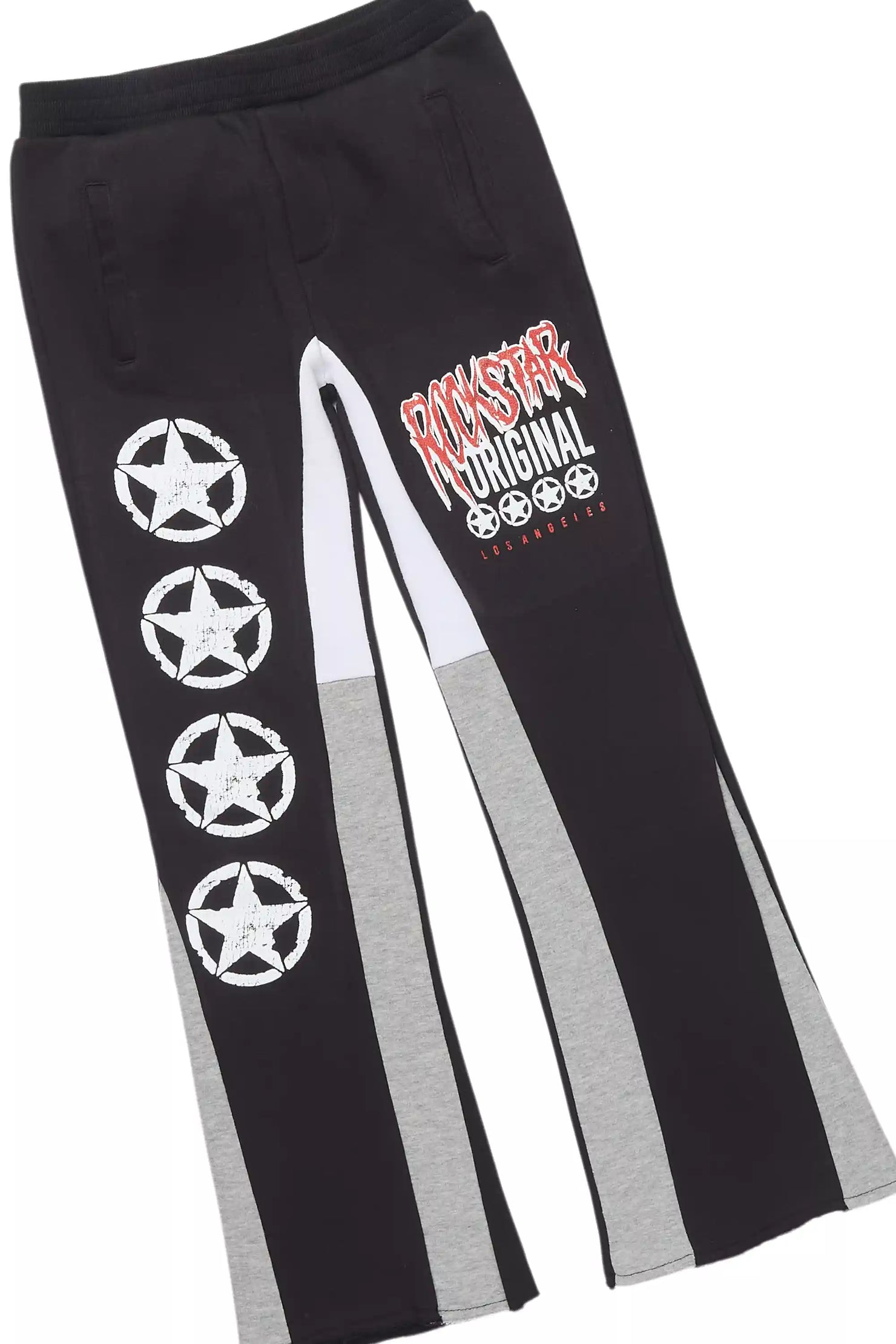 Boys Wizzurd Black/Grey Stacked Flare Track Set