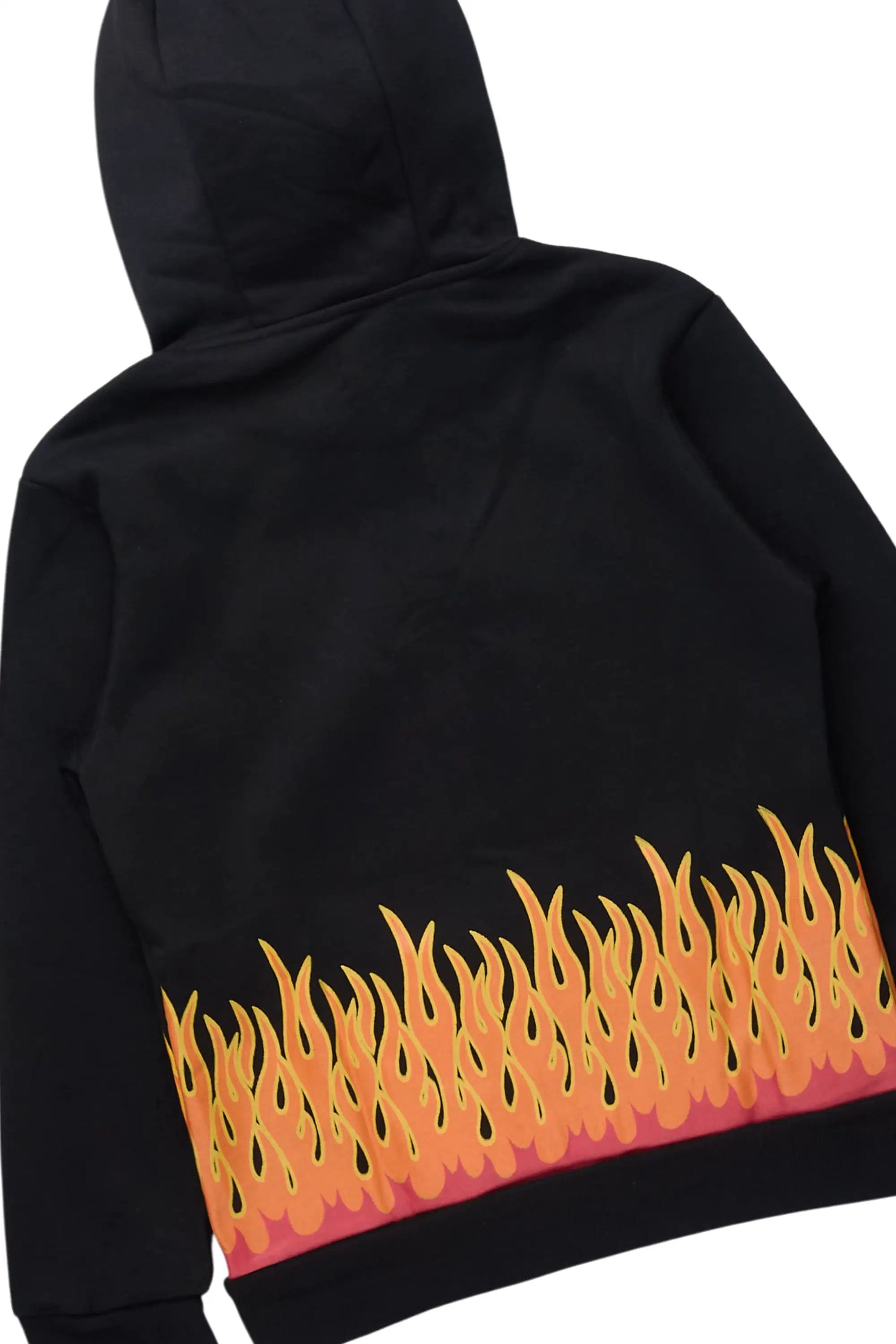 Boys Roeland Black Hoodie & Gentry Black Stacked Jean Set