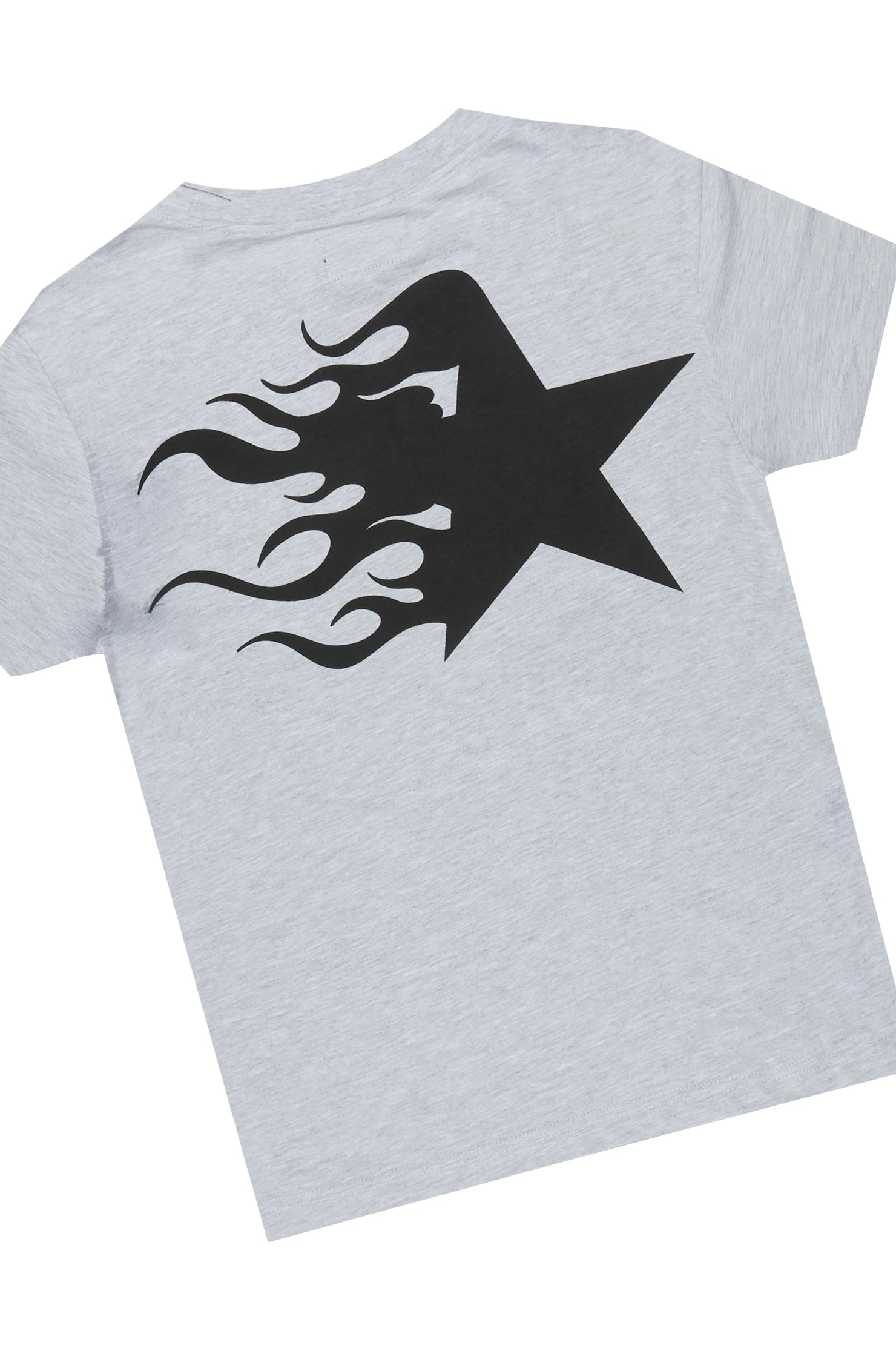Boys Plutix Heather Grey/Black Graphic T-Shirt/Short Set