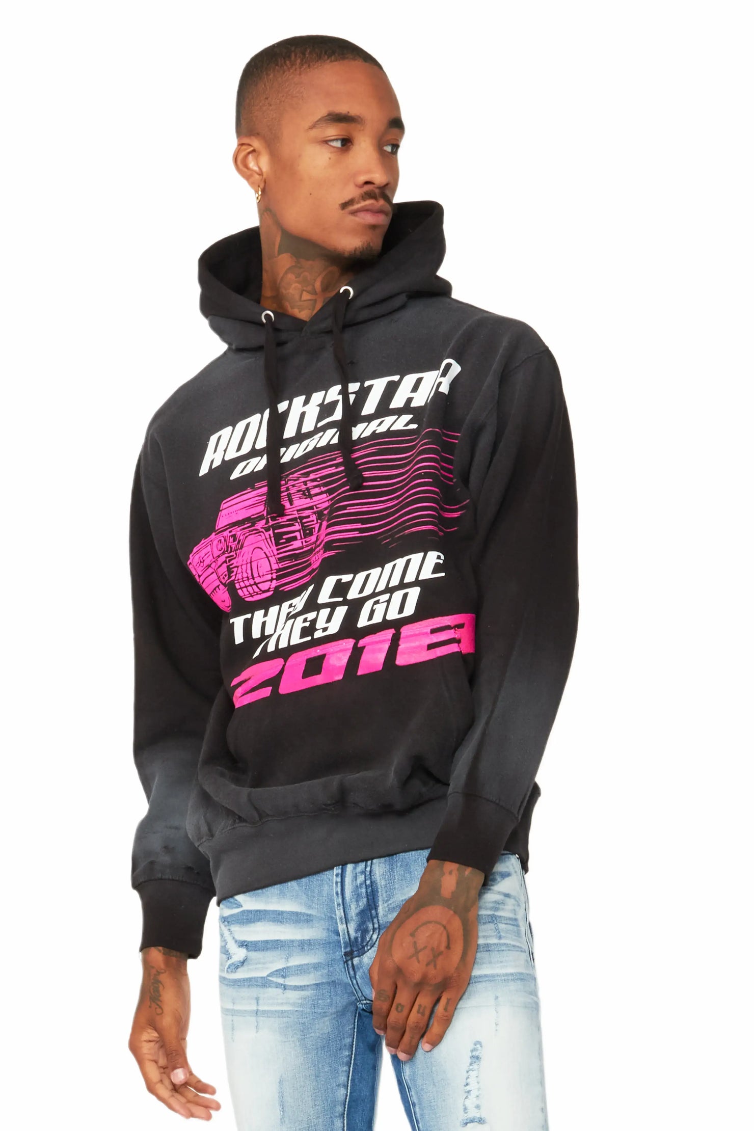 Jago Black Graphic Hoodie