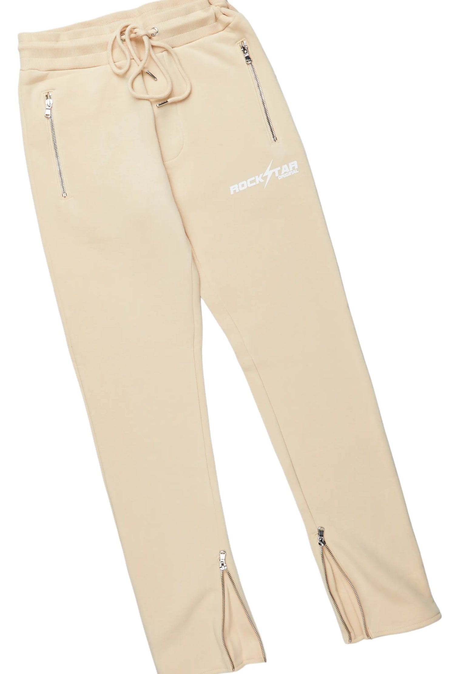 Tanner Beige Slim Fit Track Set