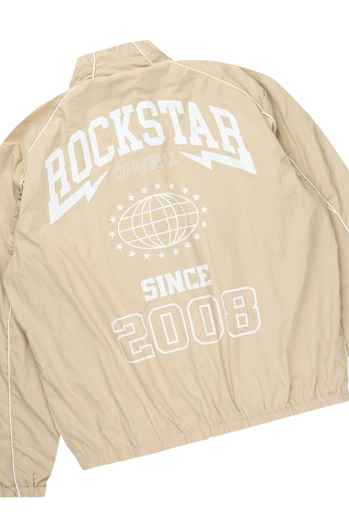 Ventoso Beige Windbreaker Baggy Fit Track Set