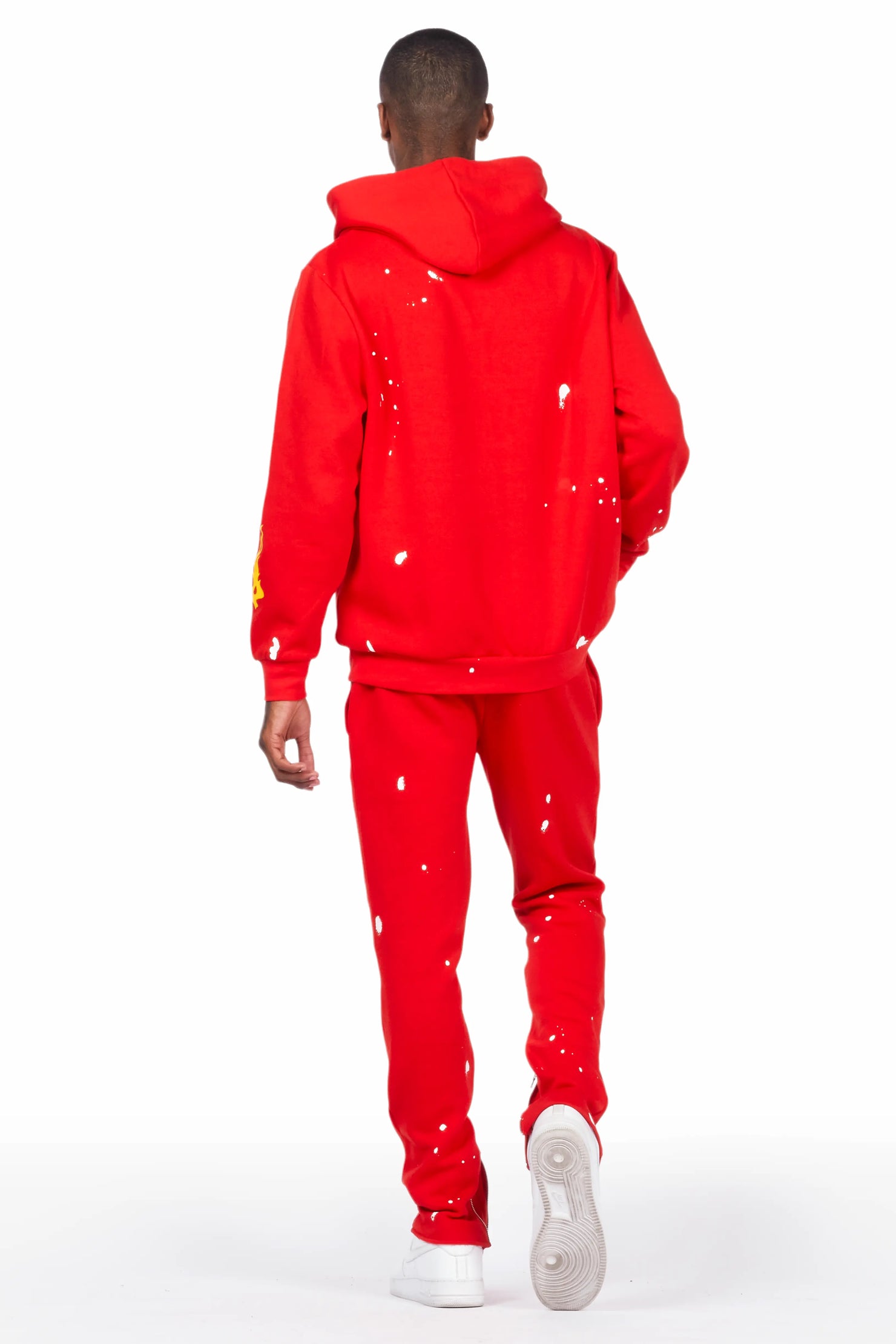 Draven Red Slim Fit Track Set