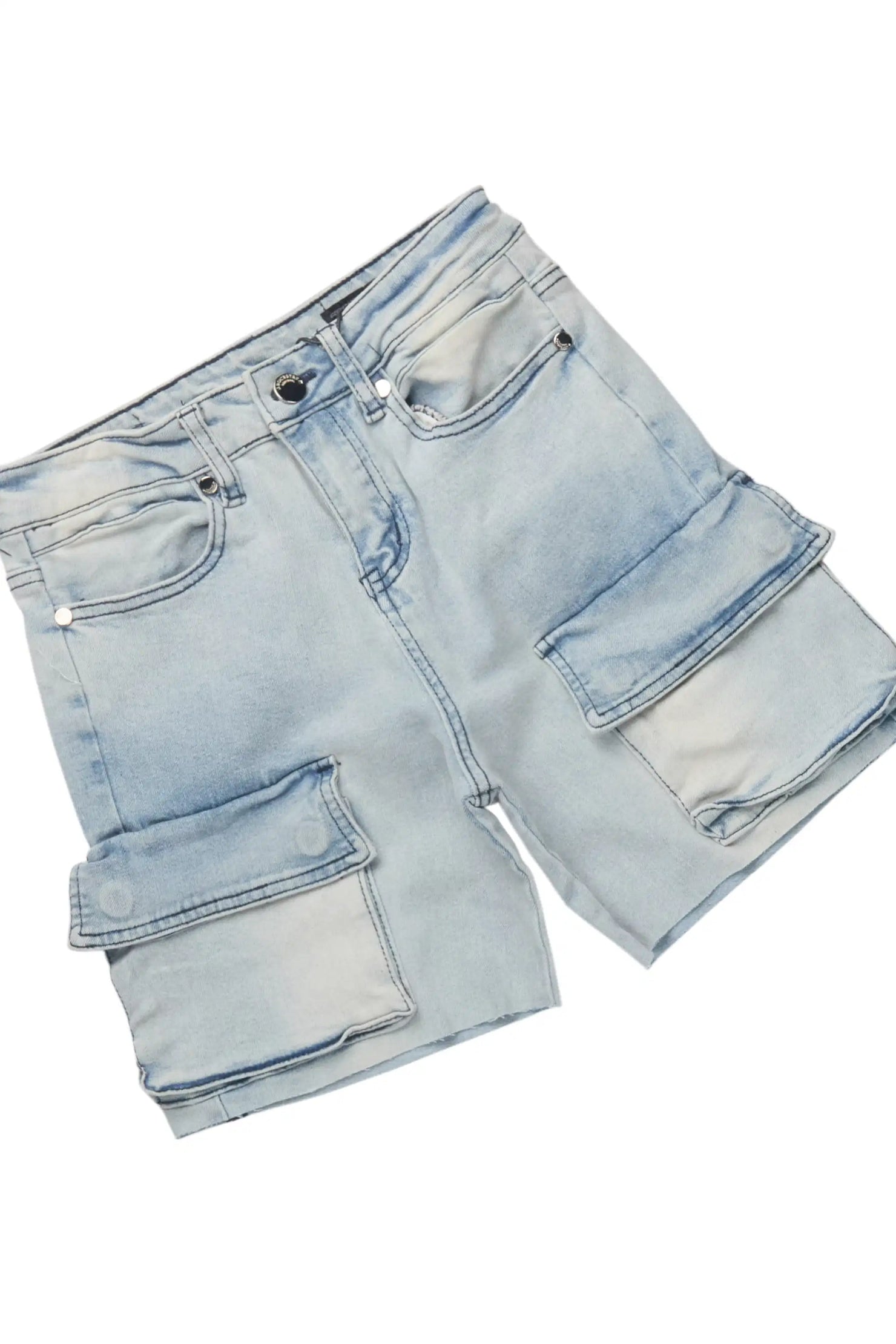 Girls Vary Pink/Black Long Sleeve T-Shirt/Denim Short Set