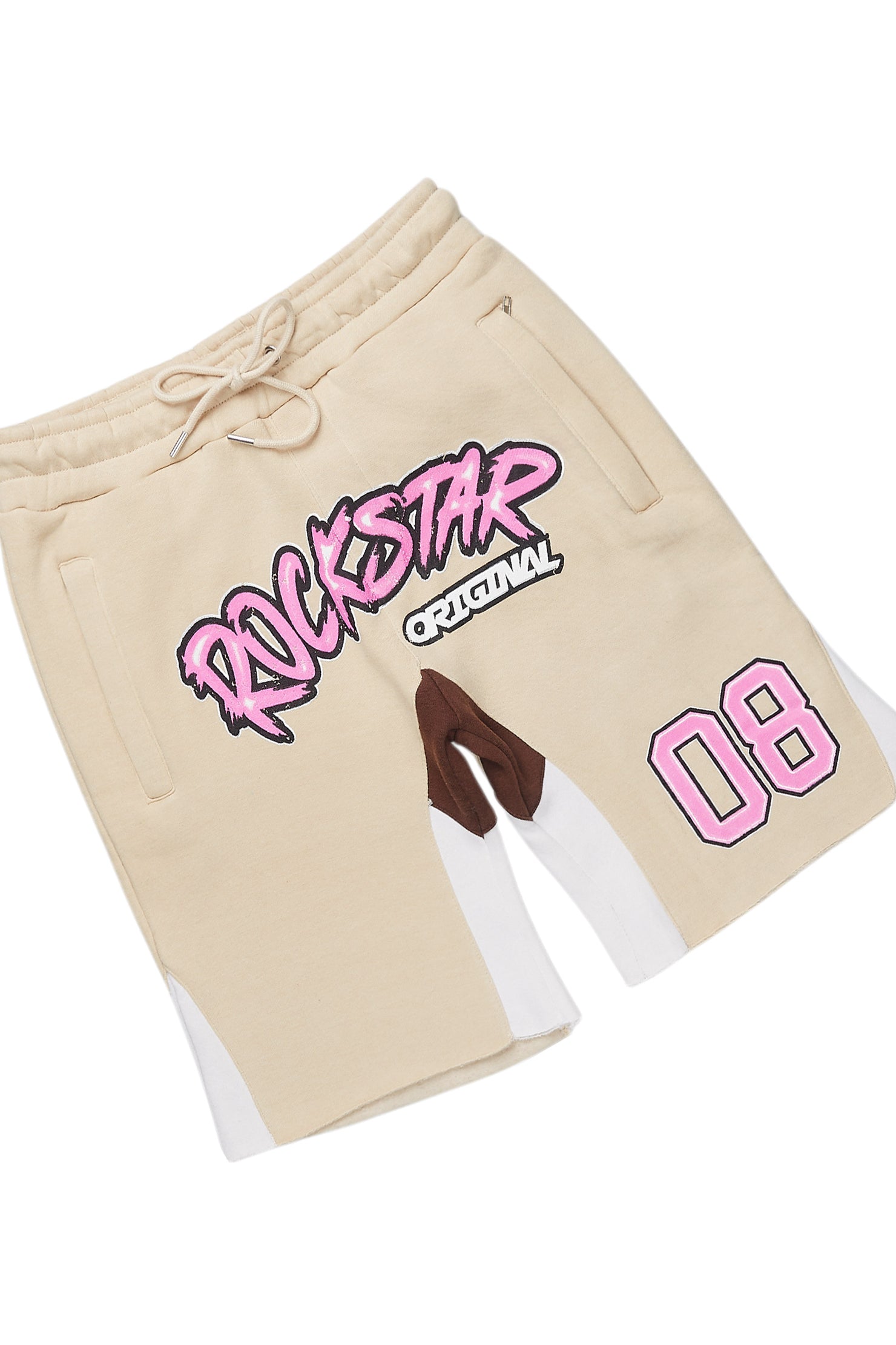 Madhur Beige/Pink T-Shirt/Short Set