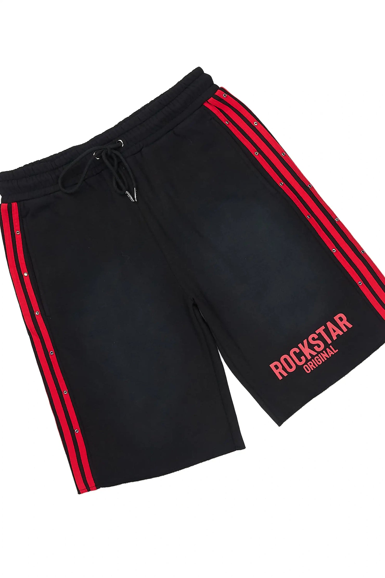 Gulis Black/Red Rhinestone T-Shirt Short Set