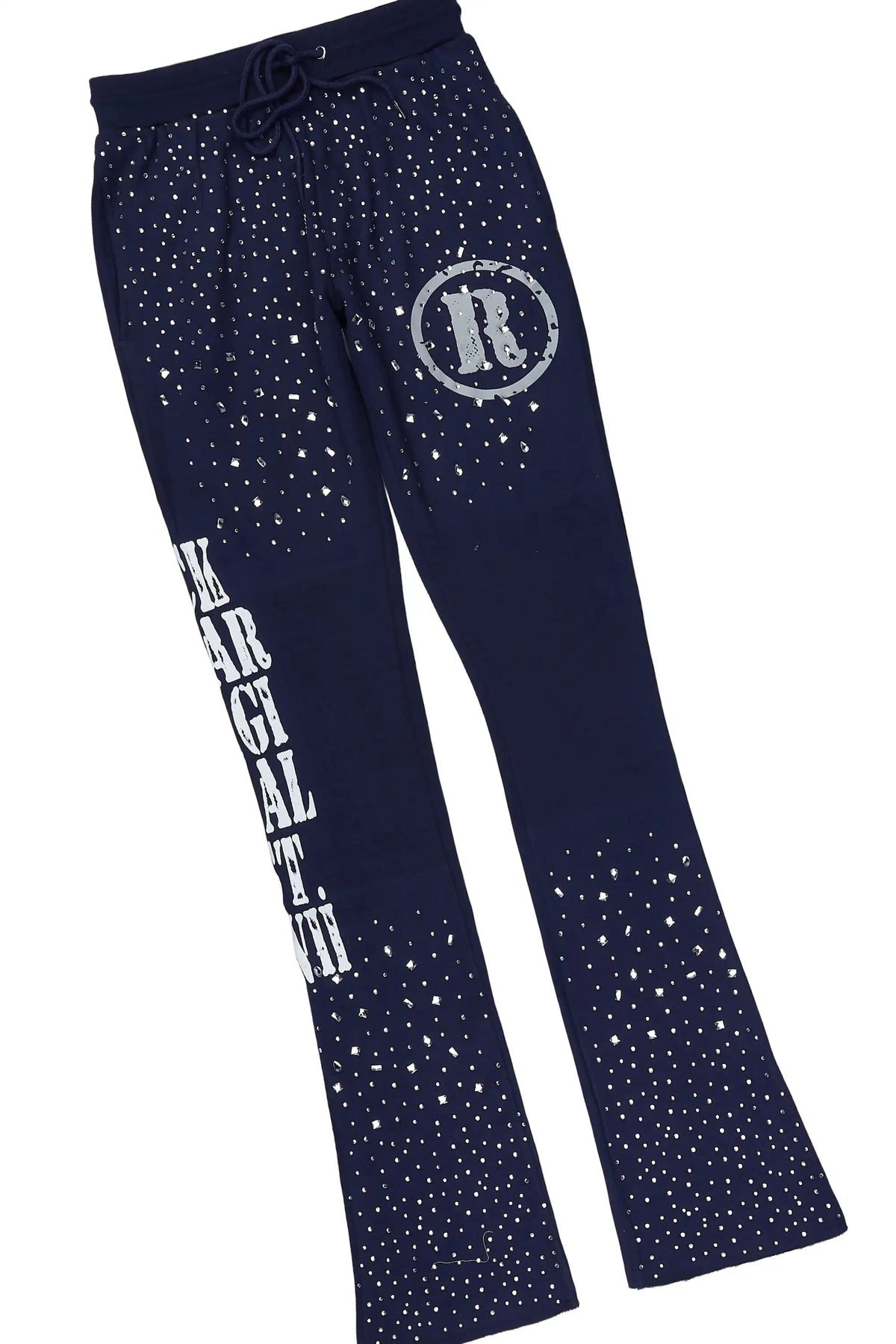 Simira Rhinestone Navy Stacked Track Set