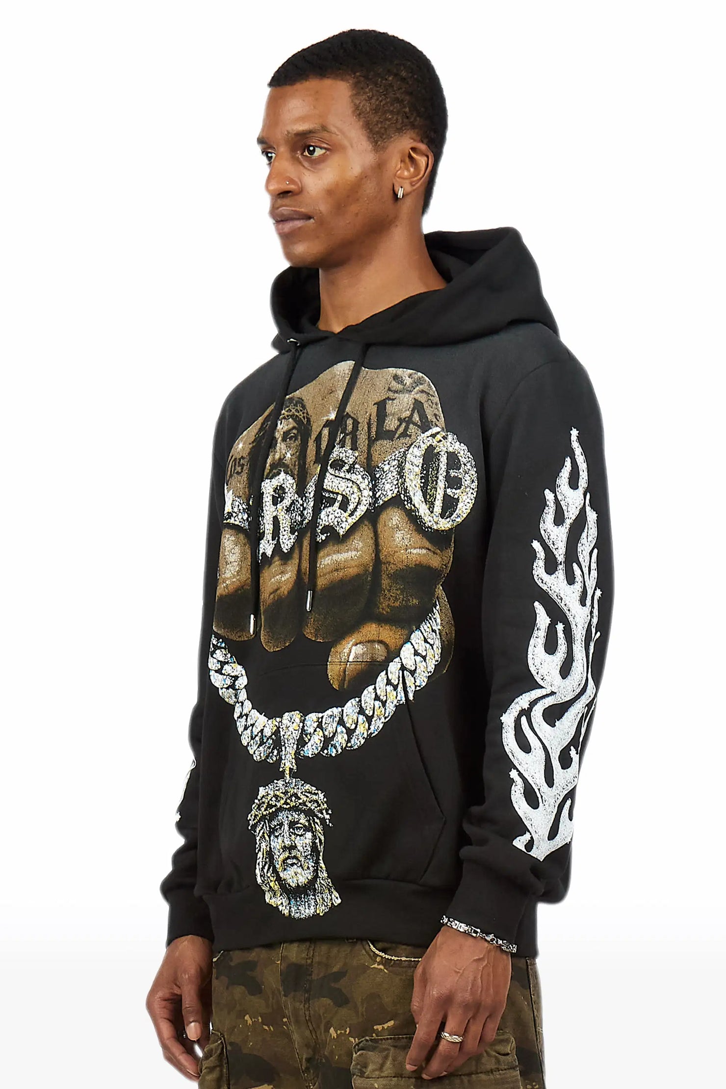Echo Black Graphic Hoodie