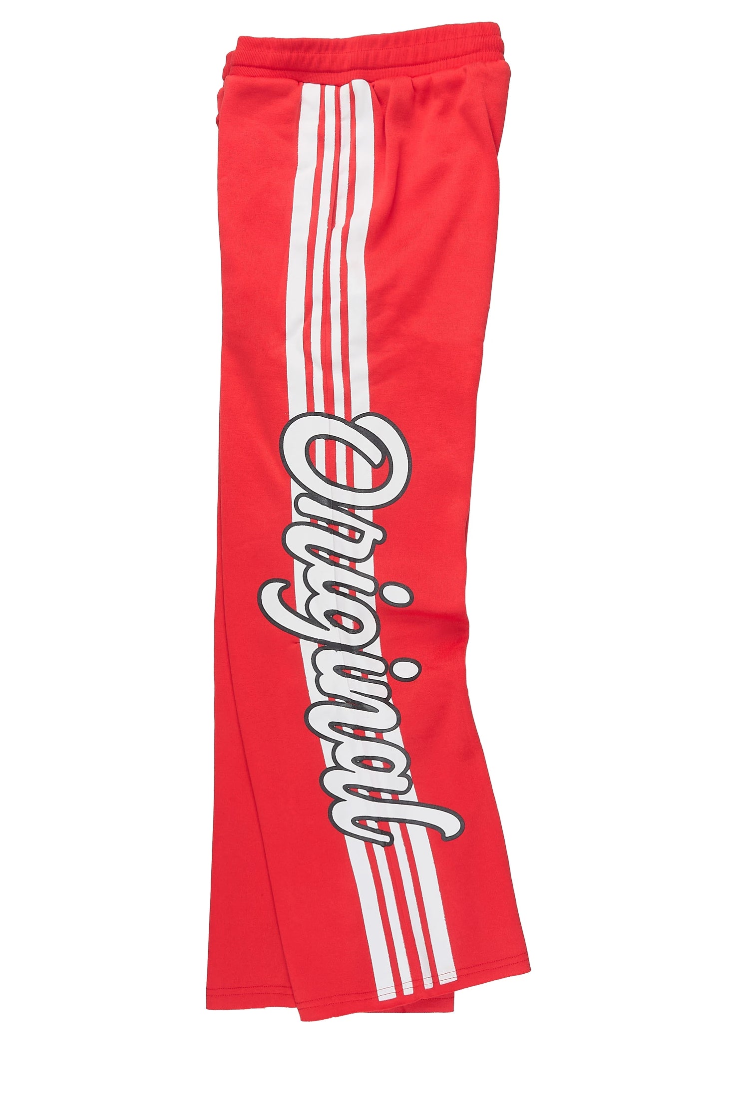 Boys Mozavi Red/White Baggy Track Pant
