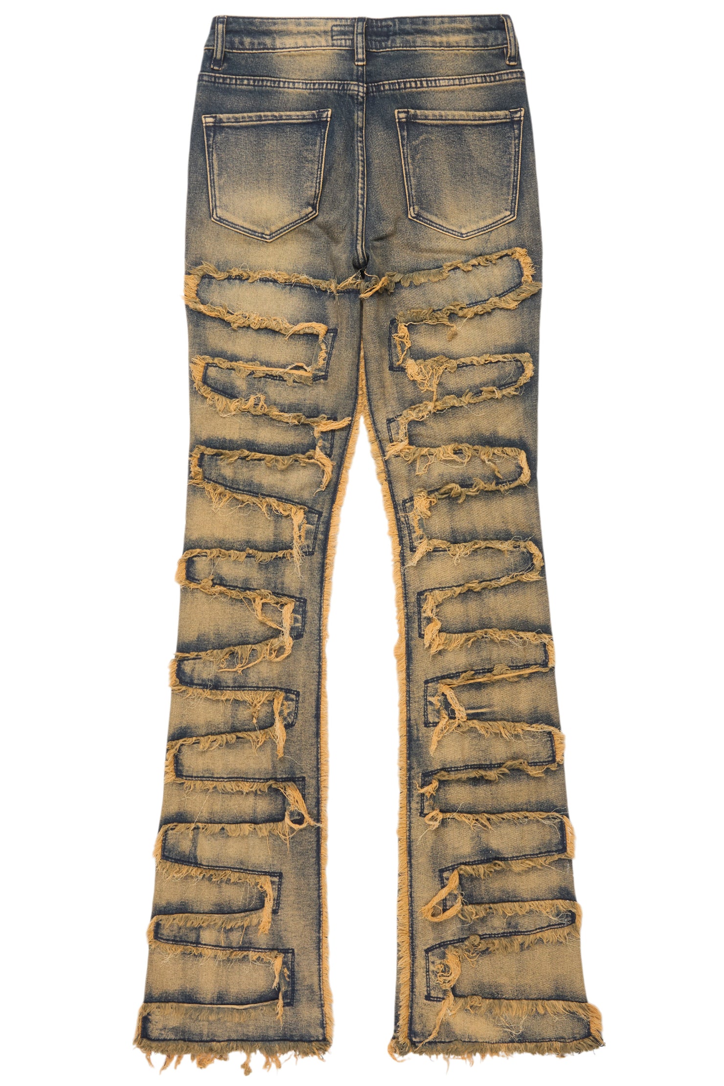 Raeshell Tinted Wash Painted Stacked Jean