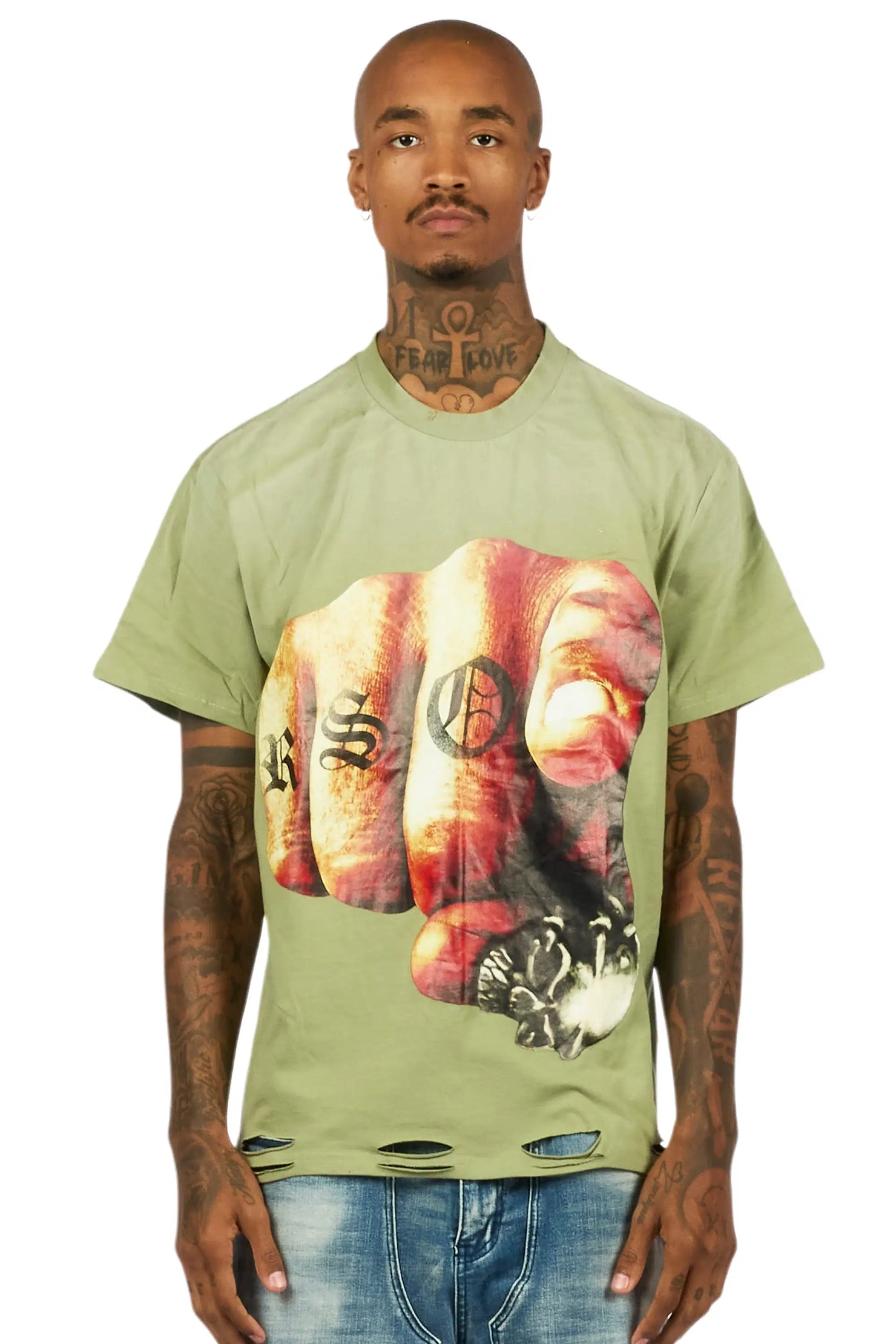 Xayon Green Oversized Graphic T-Shirt