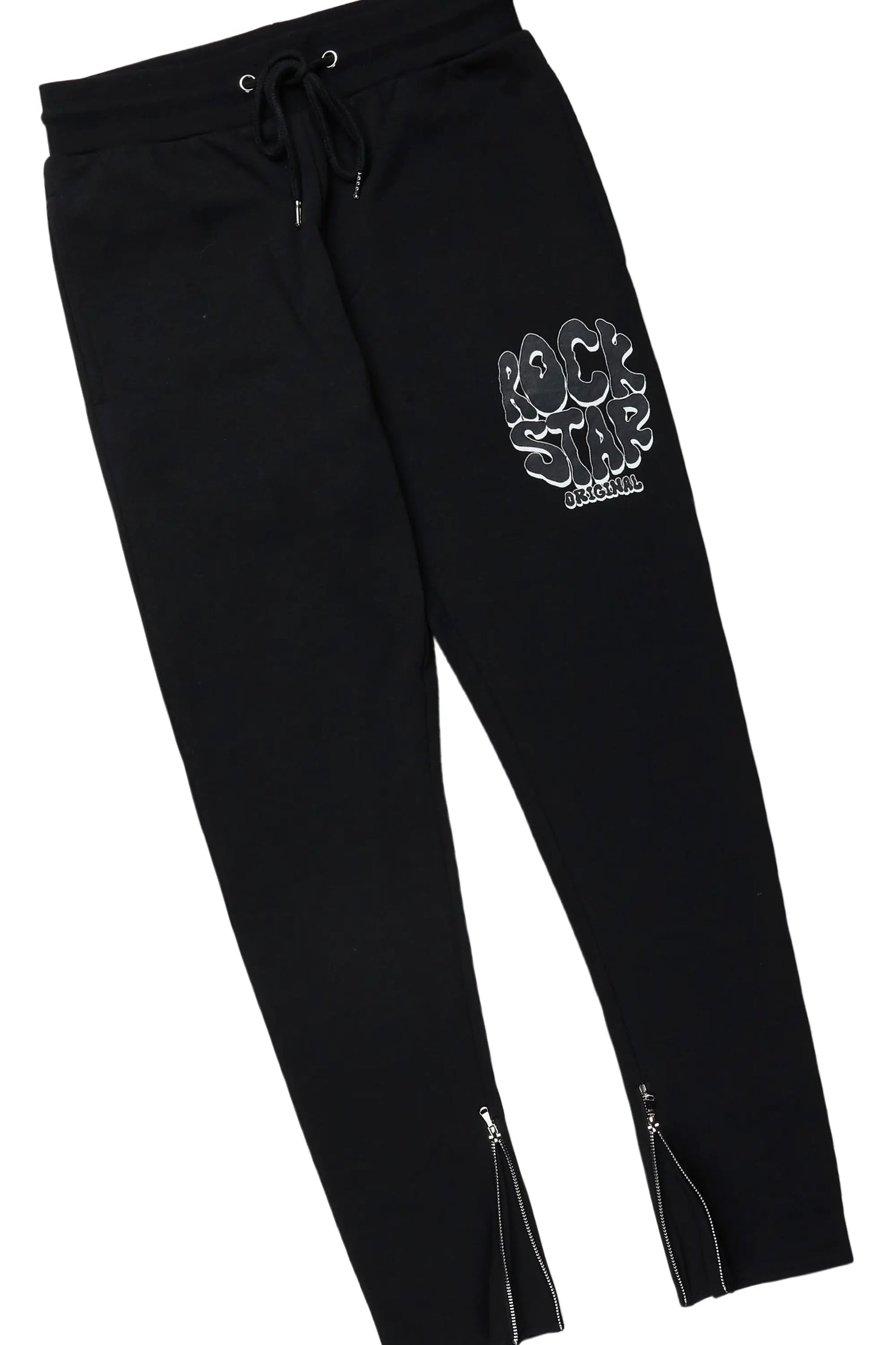 Warblen Black Slim Fit Track Set