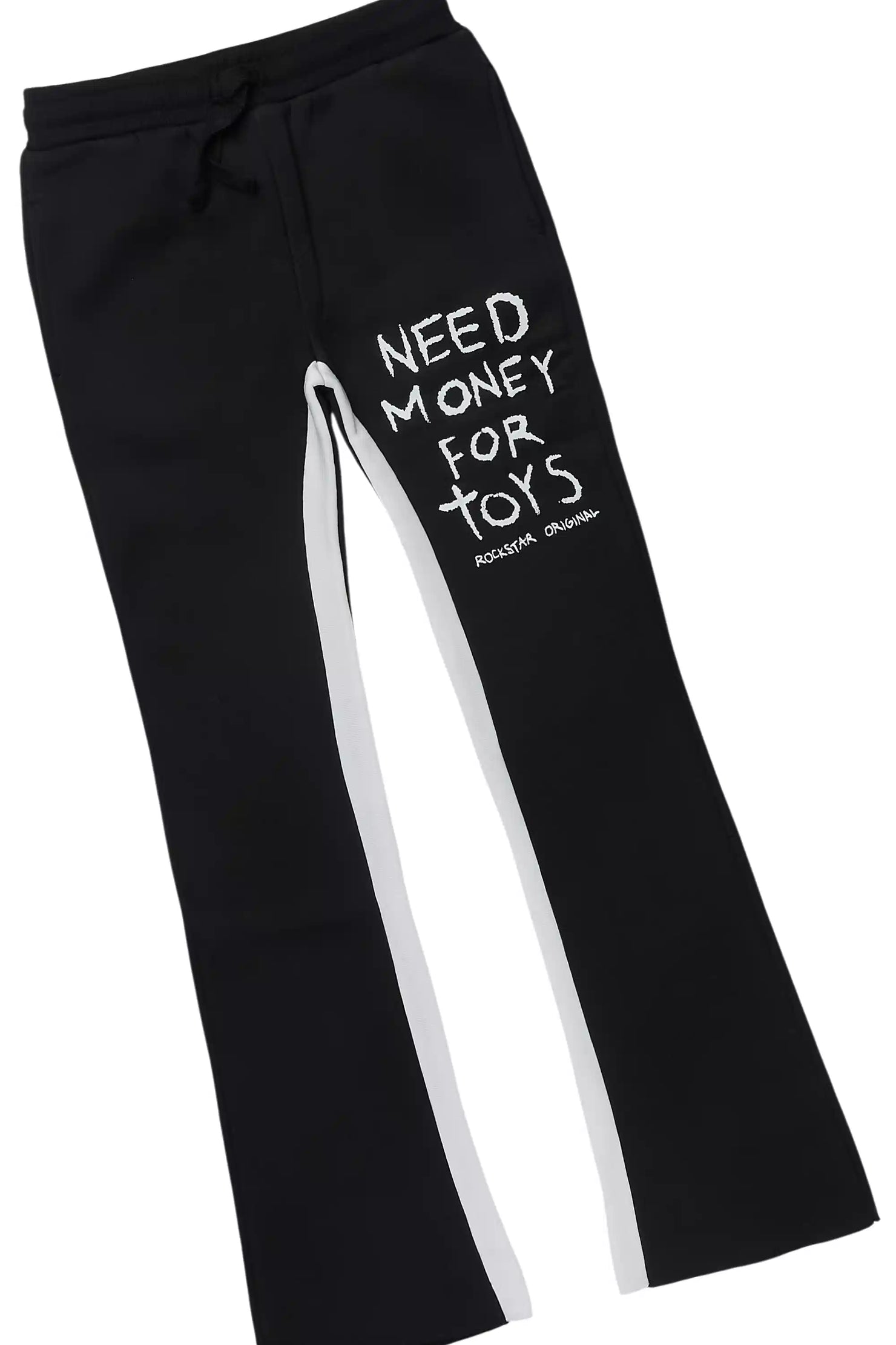 Boys M4 Toys Vintage Black/White Hoodie Stacked Track Set