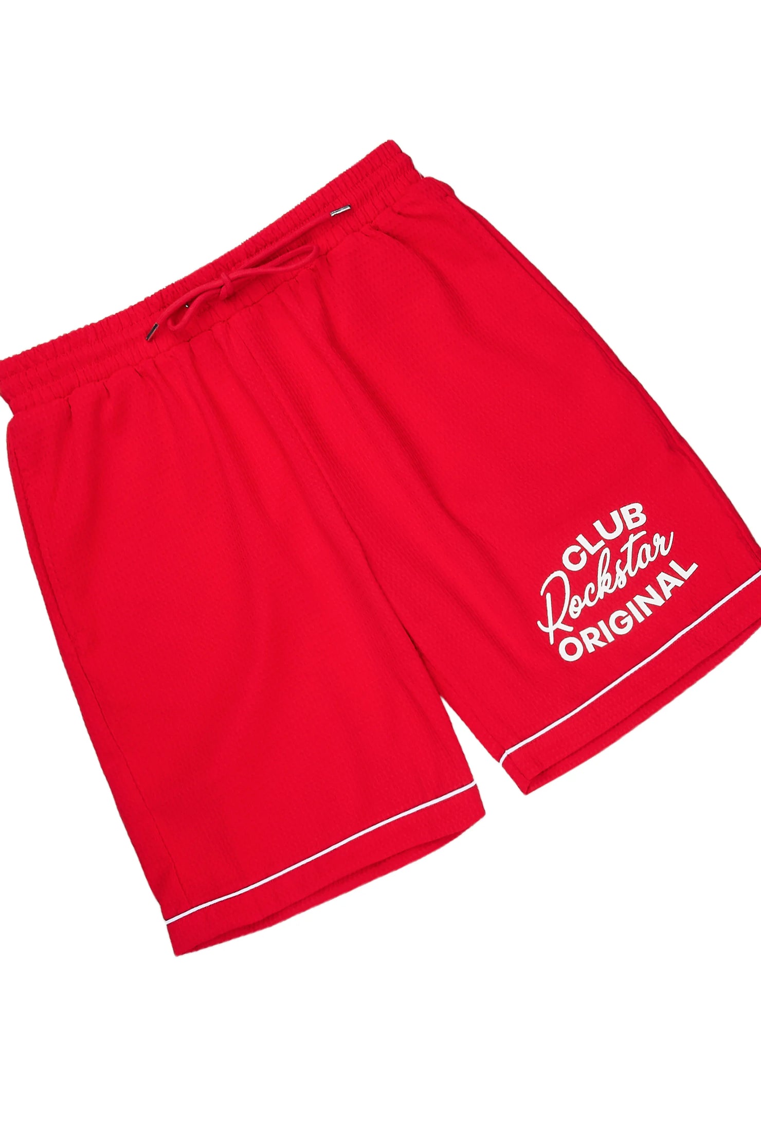 Clarence Red Button Down Shirt/Short Set