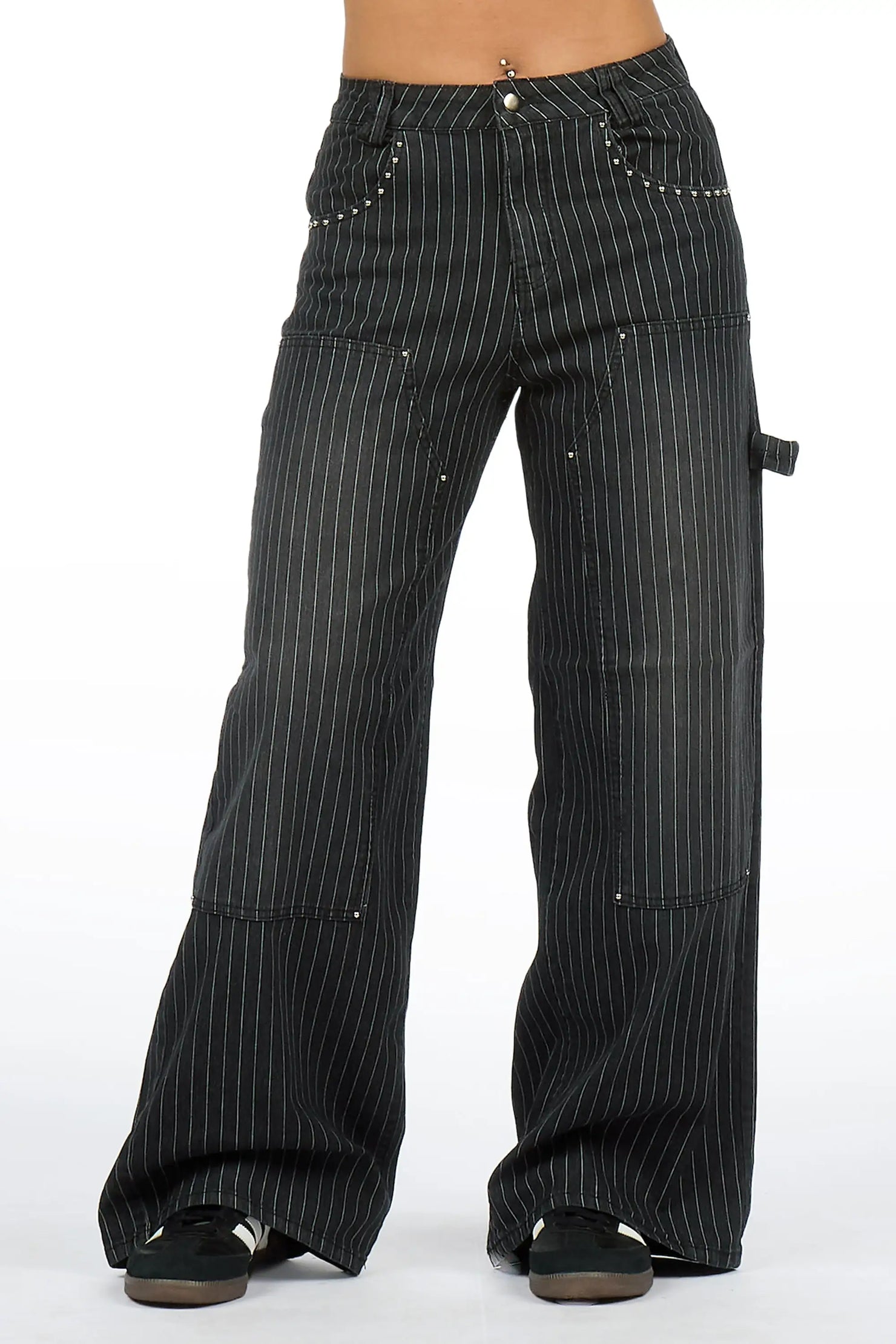 Kalanie Black Wide Leg Jean