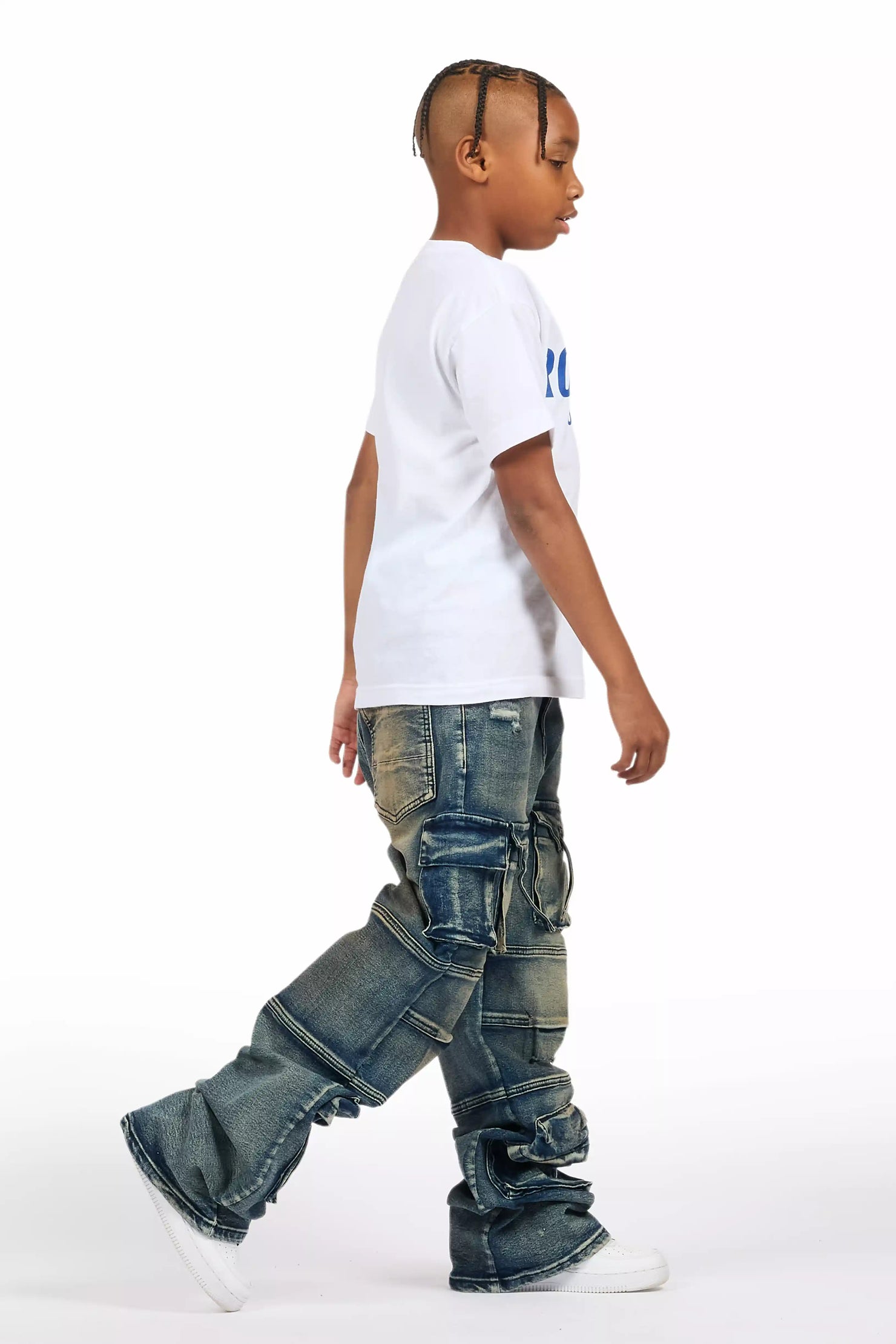 Boys Berdi Dirty Wash Baggy Fit Jean