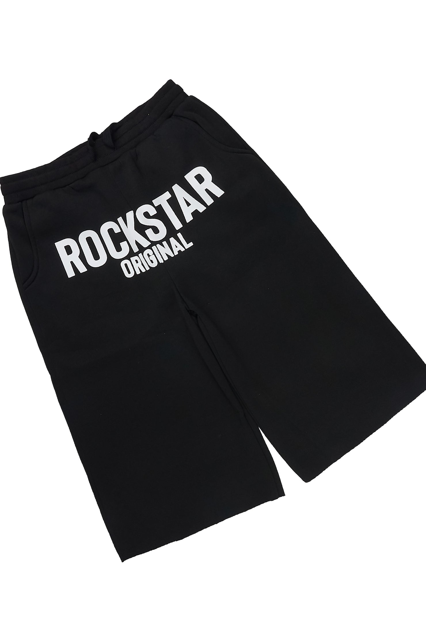 Boys Mikasso White/Black Cut Off T-Shirt Short Set
