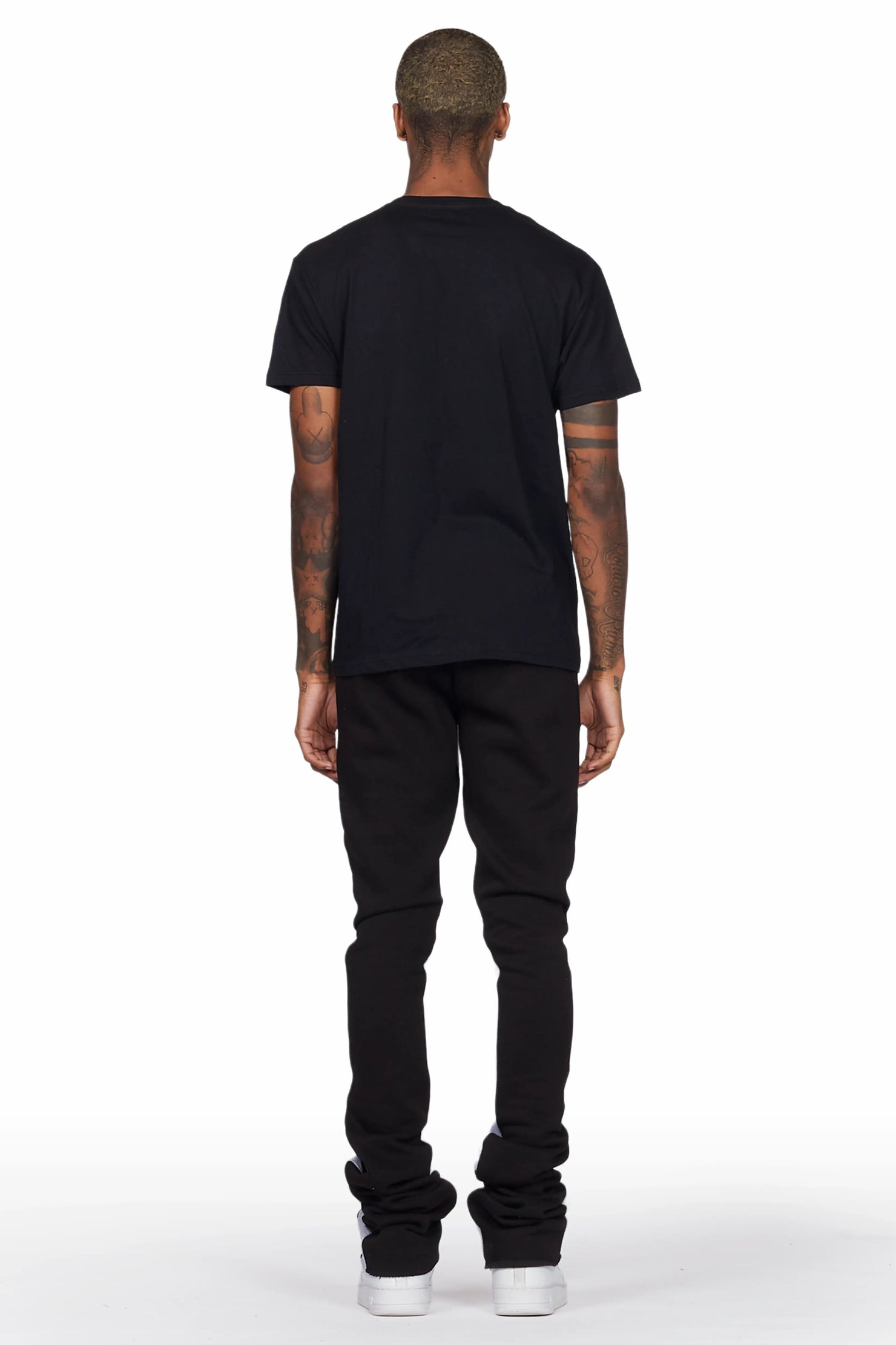 Raffer Black T-Shirt Super Stacked Flare Track Set