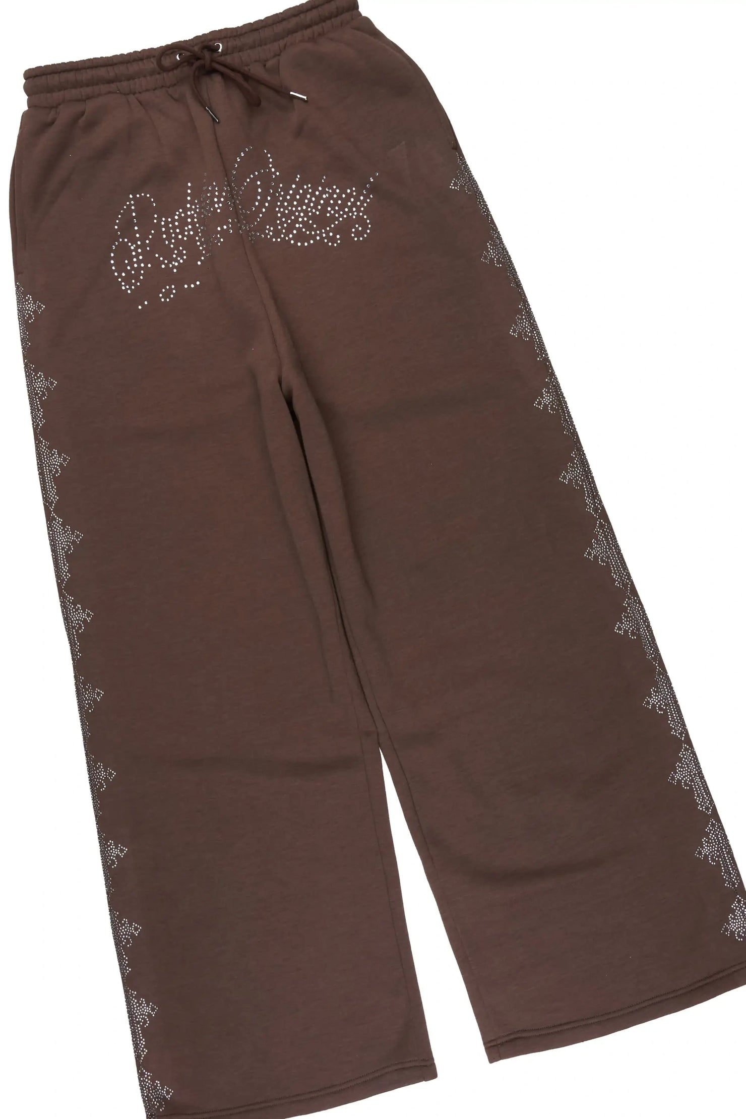Ferrera Brown Rhinestone T-Shirt/Baggy Track Set