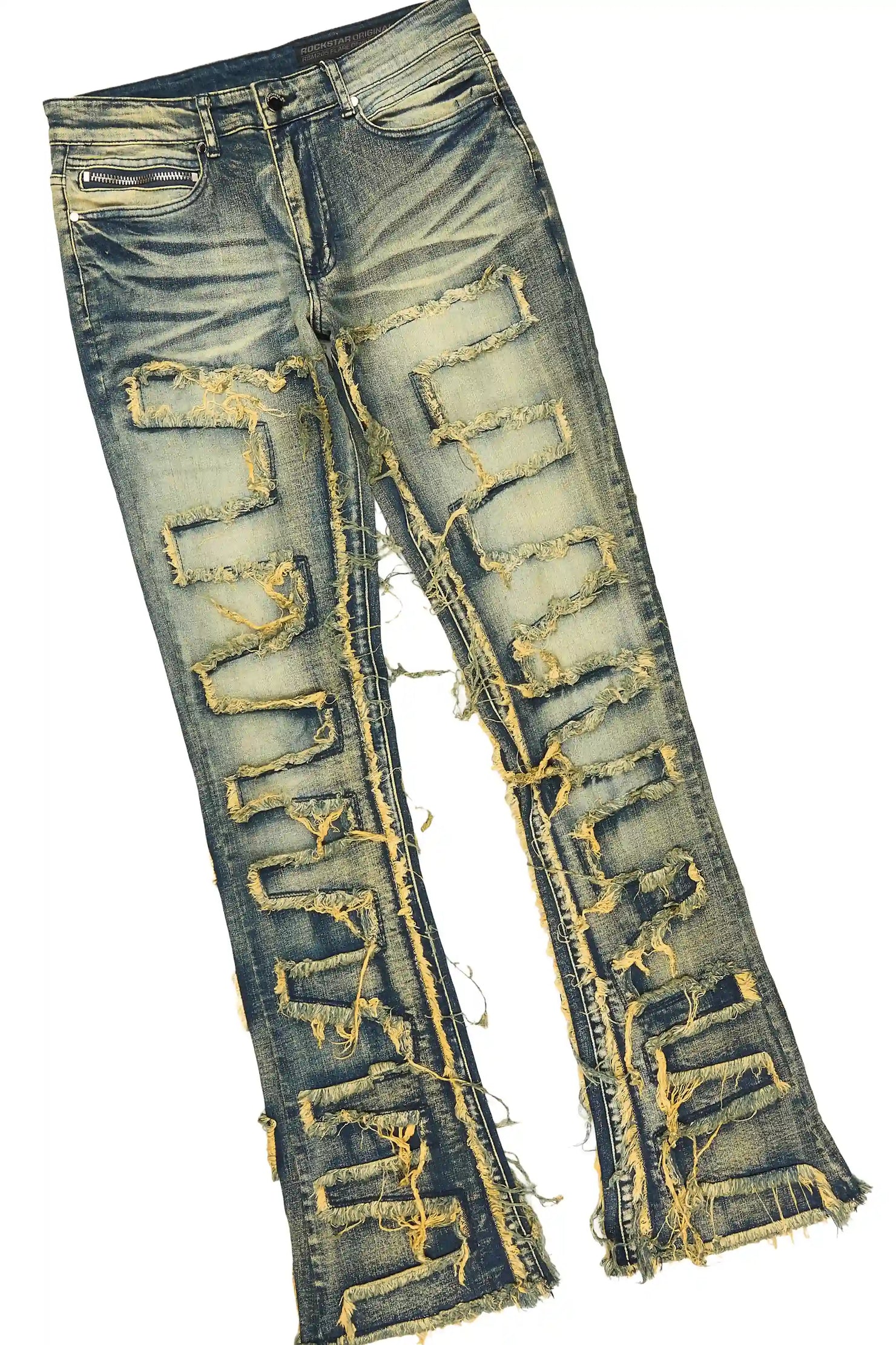 Coupin Sand/Tint Oversized Graphic T-Shirt & Shake Stacked Flare Jean