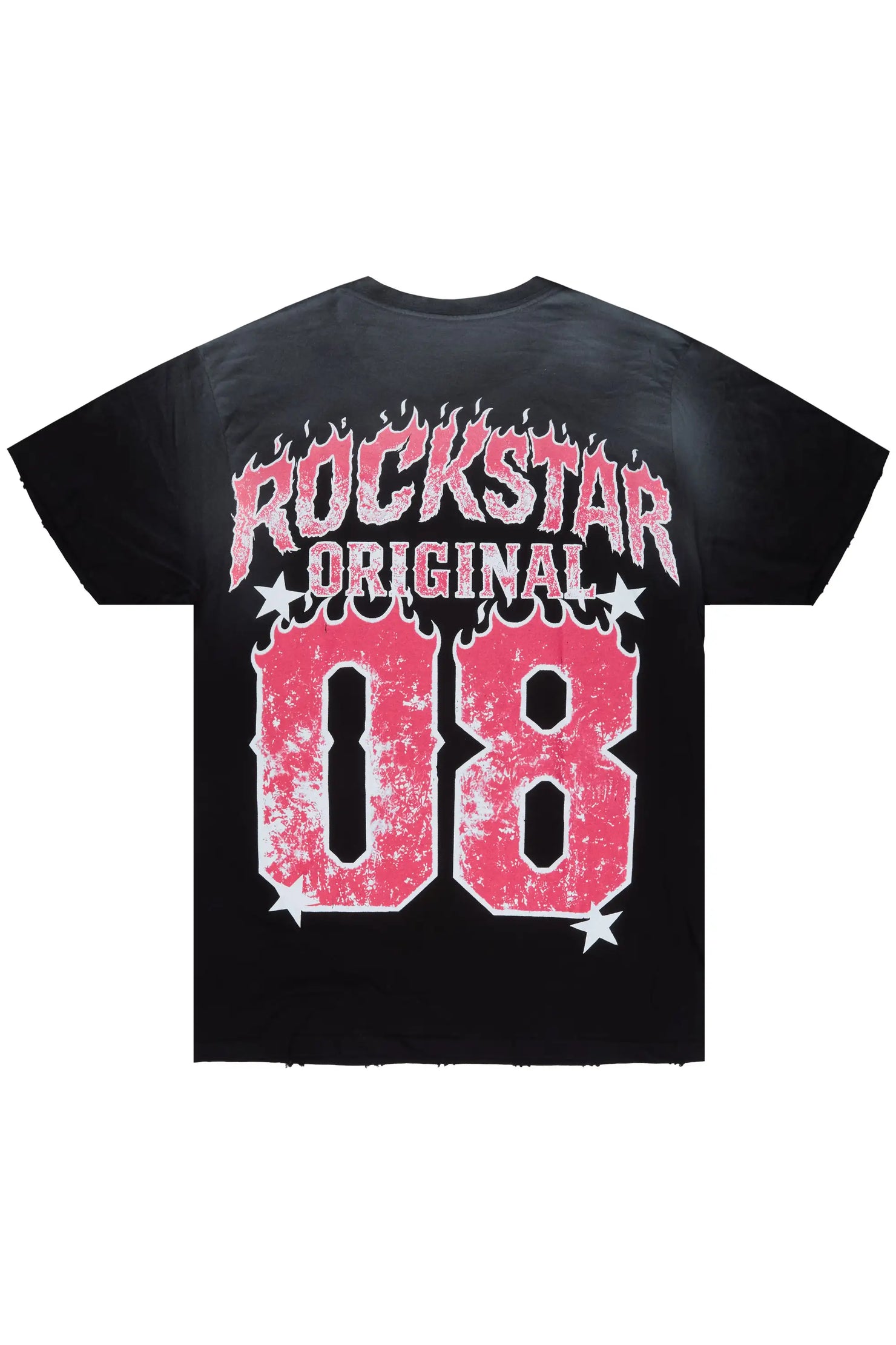 Glasina Black Oversized Graphic T-Shirt