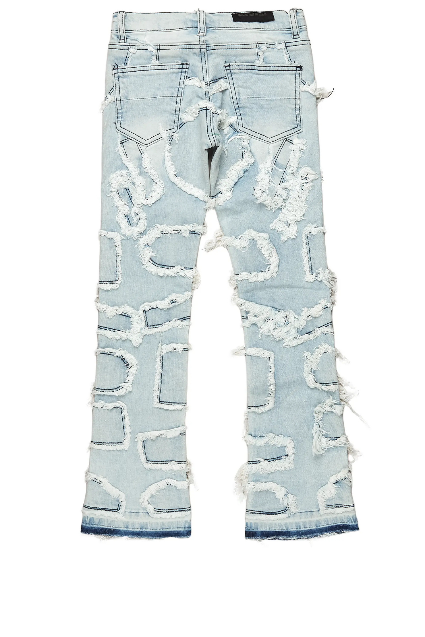 Boys Arturo Light Blue Stacked Flare Jean