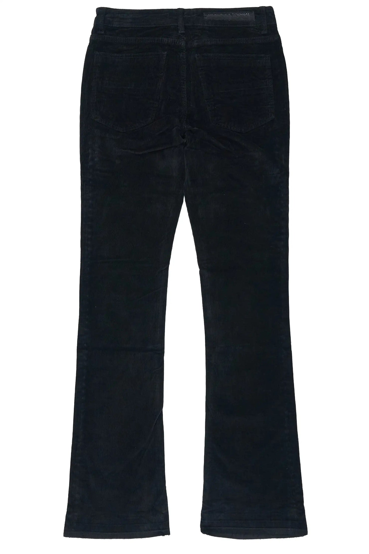 Vaile Jet Black Studded Stacked Flare Jean