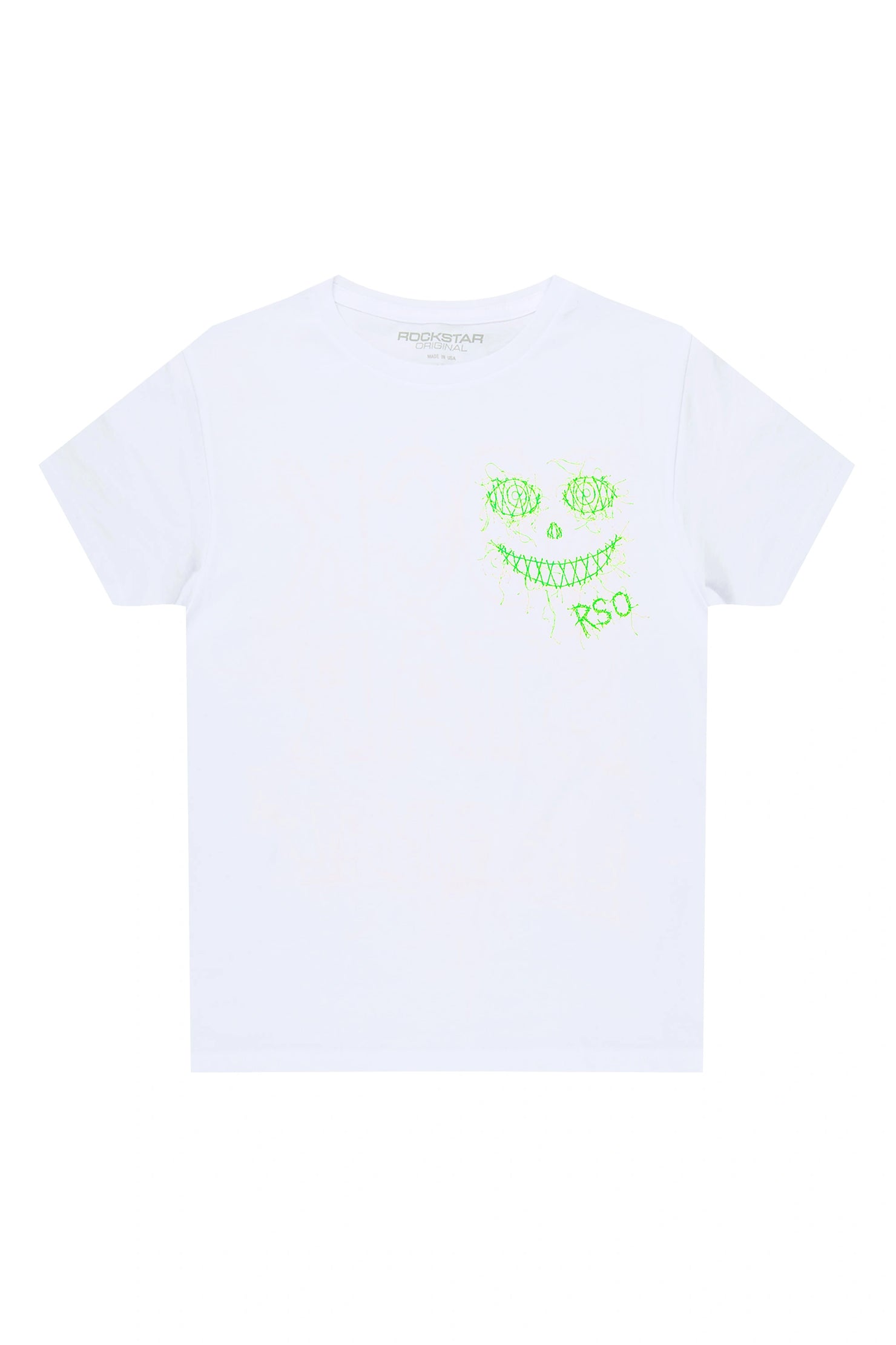 Boys Ramble White/Green Graphic T-Shirt