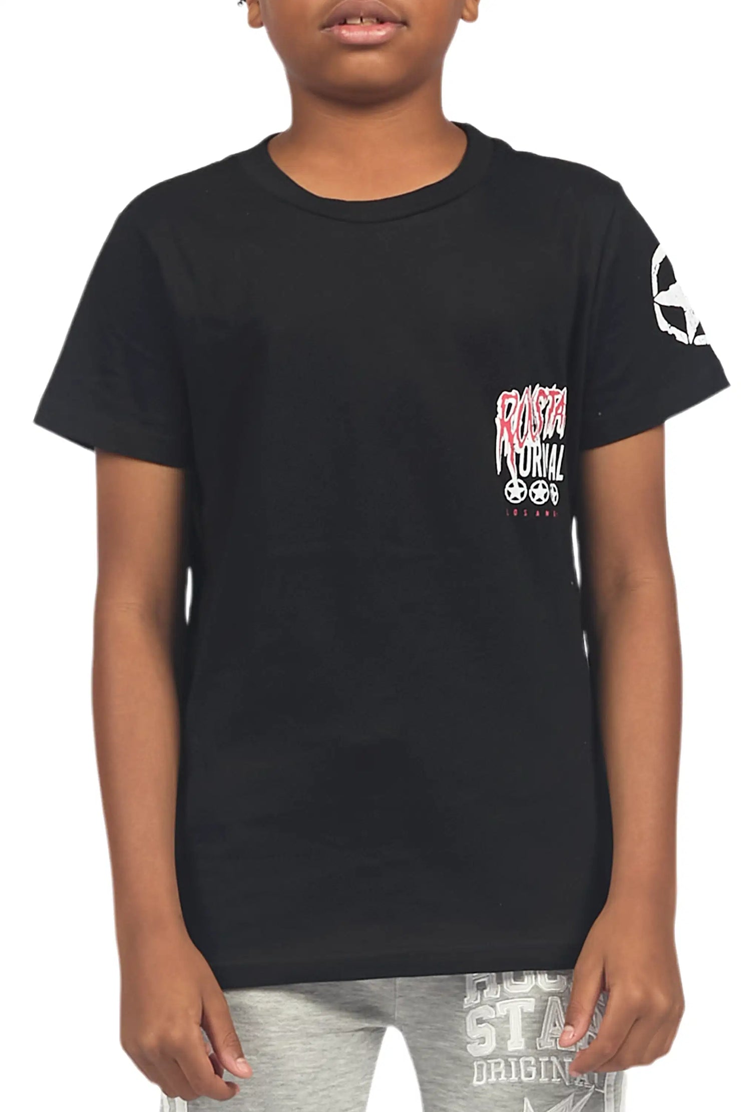 Boys Wizzurd Black Graphic T-Shirt