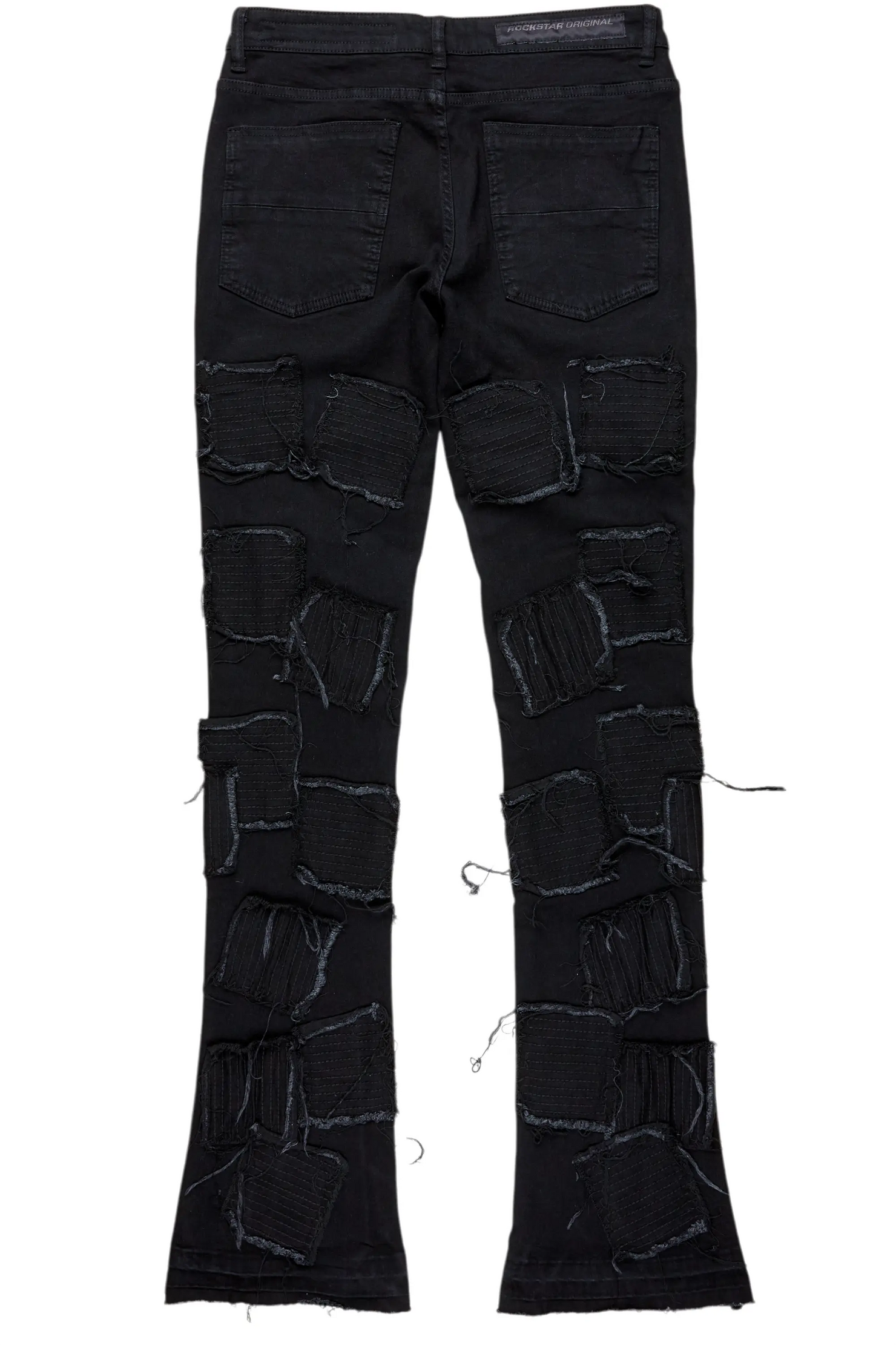 Gawel Jet Black Stacked Flare Jean