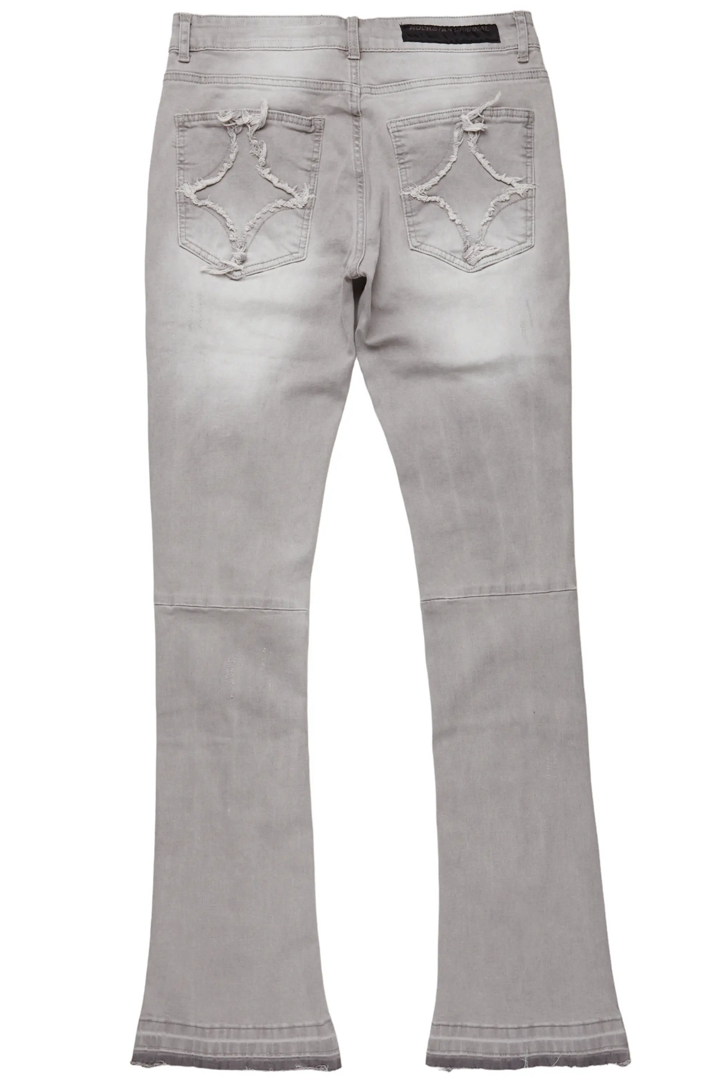 Baaron Grey Stacked Flare Jean