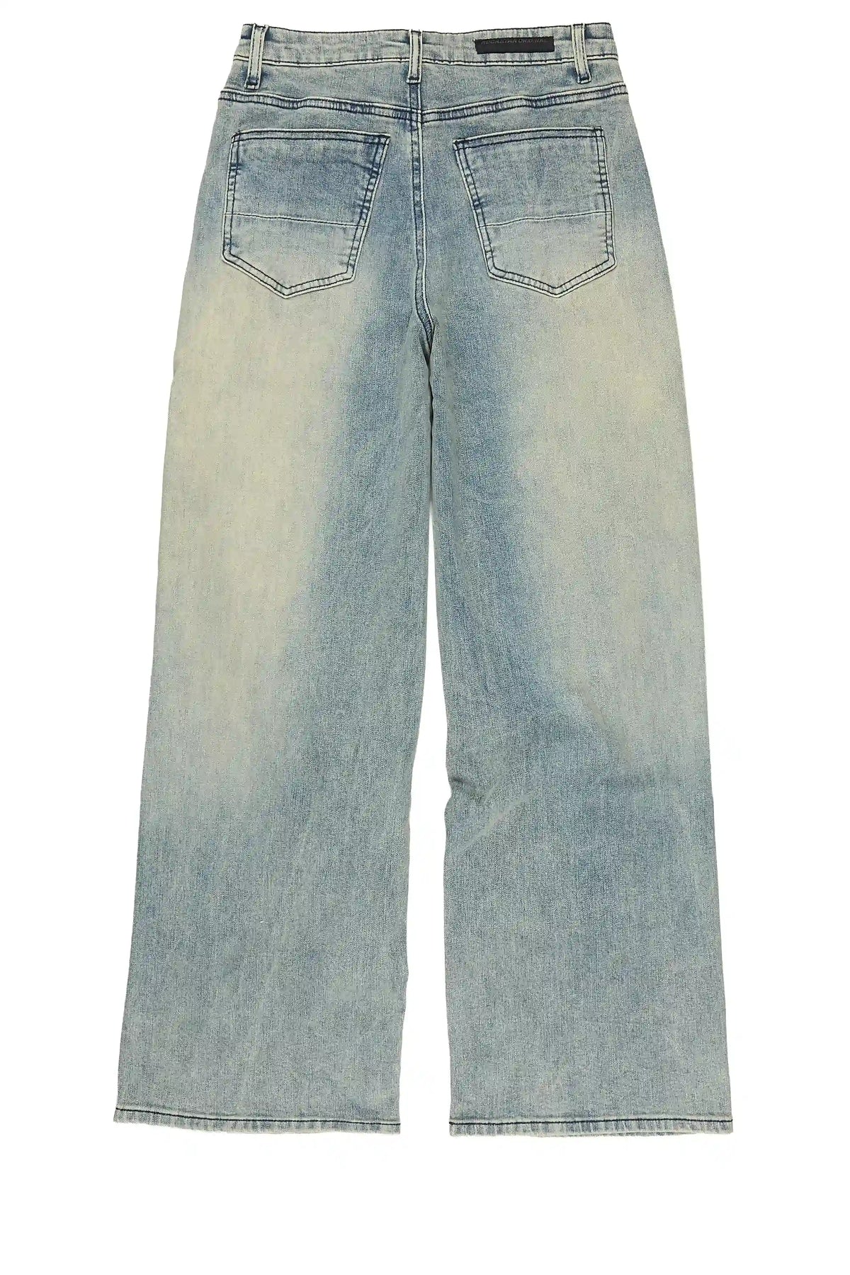 Boys Oliver Medium Blue Patch Baggy Fit Jean