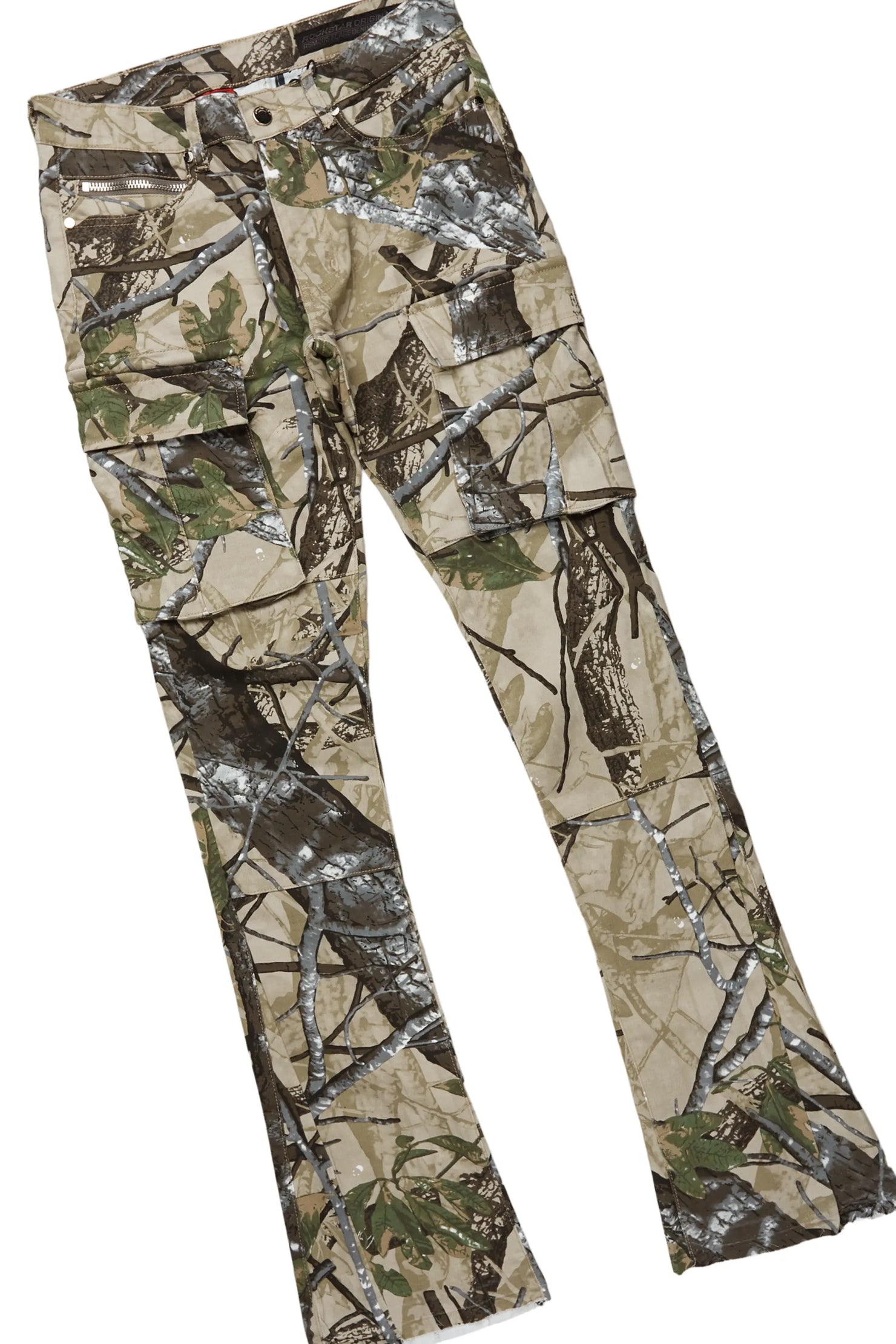 All Seeing Eyes White Long Sleeve T-Shirt & Merrik Stacked Flare Jean Bundle