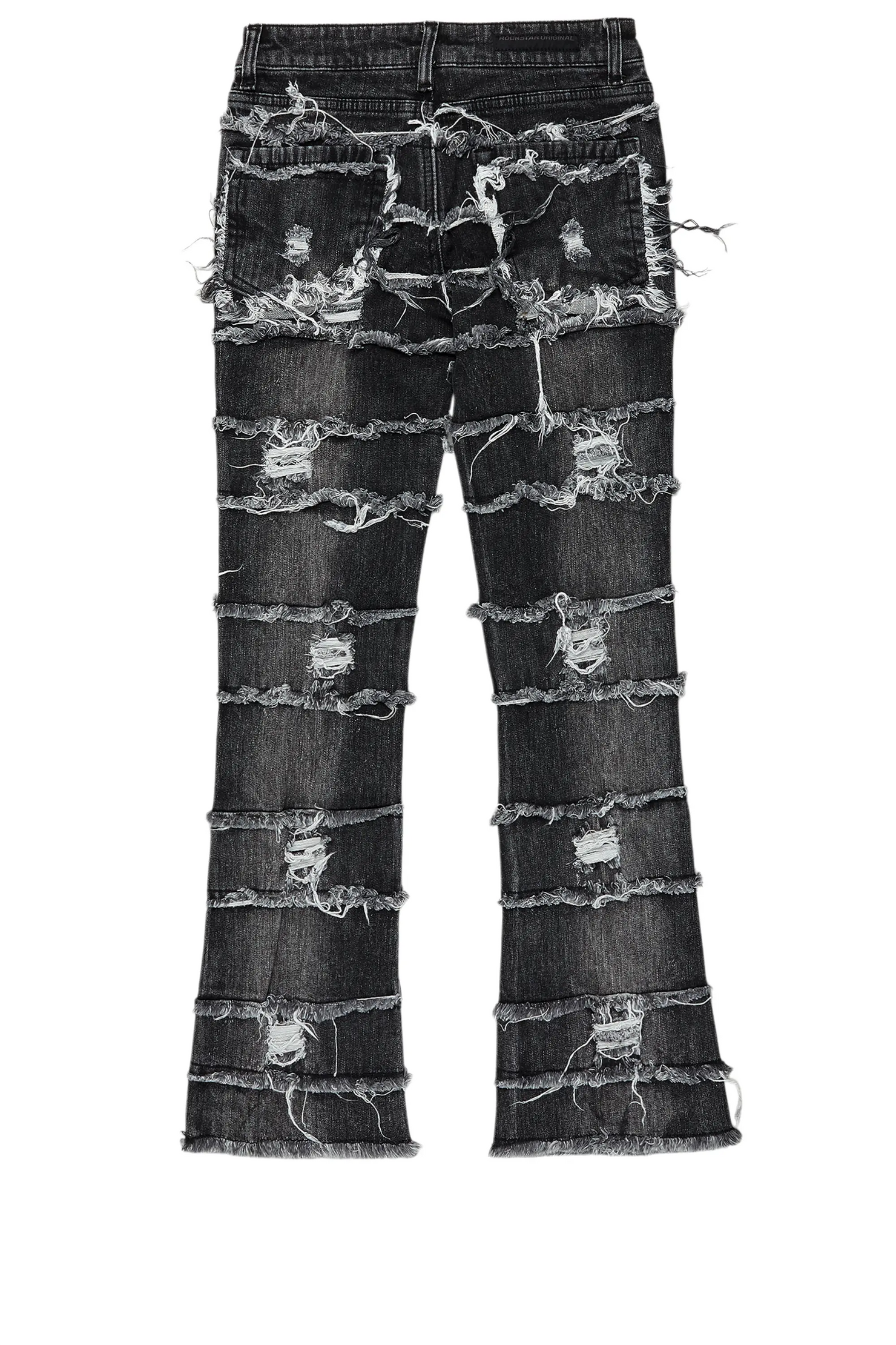 Boys Sten Black Stacked Flare Jean