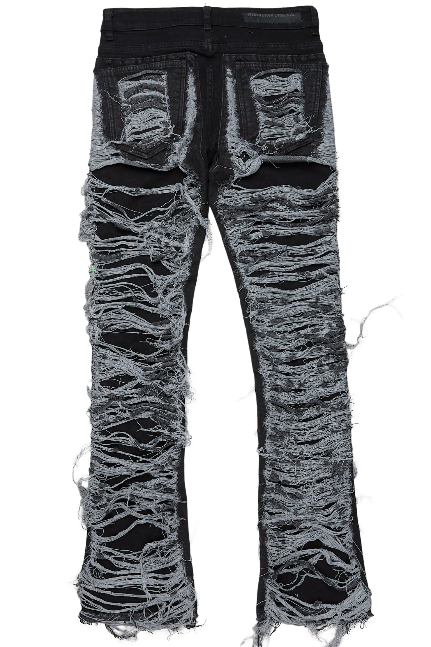 Leigh Black Painter Stacked Flare Jean