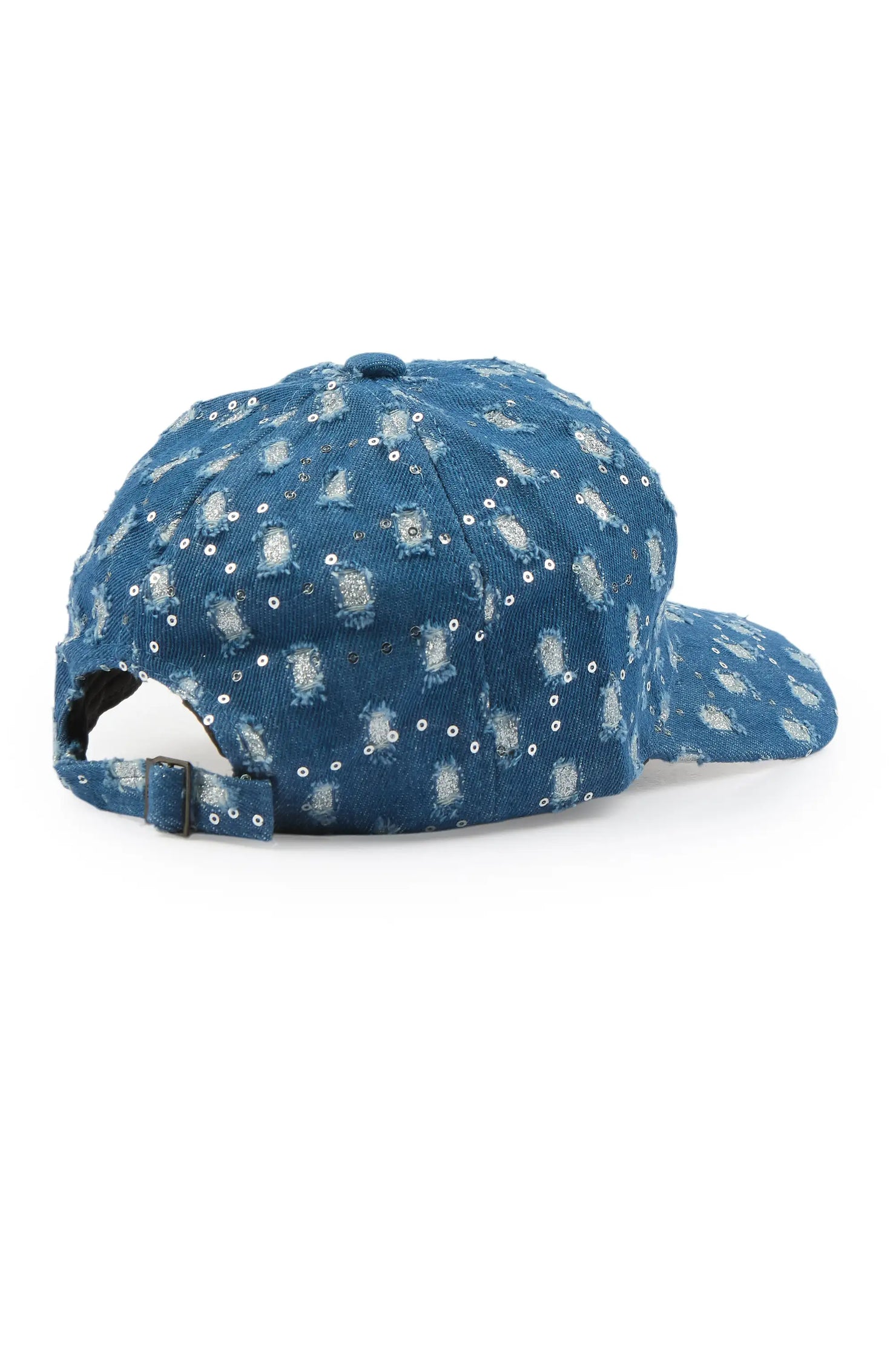 Markia Denim Blue Rhinestone Trucker Hat