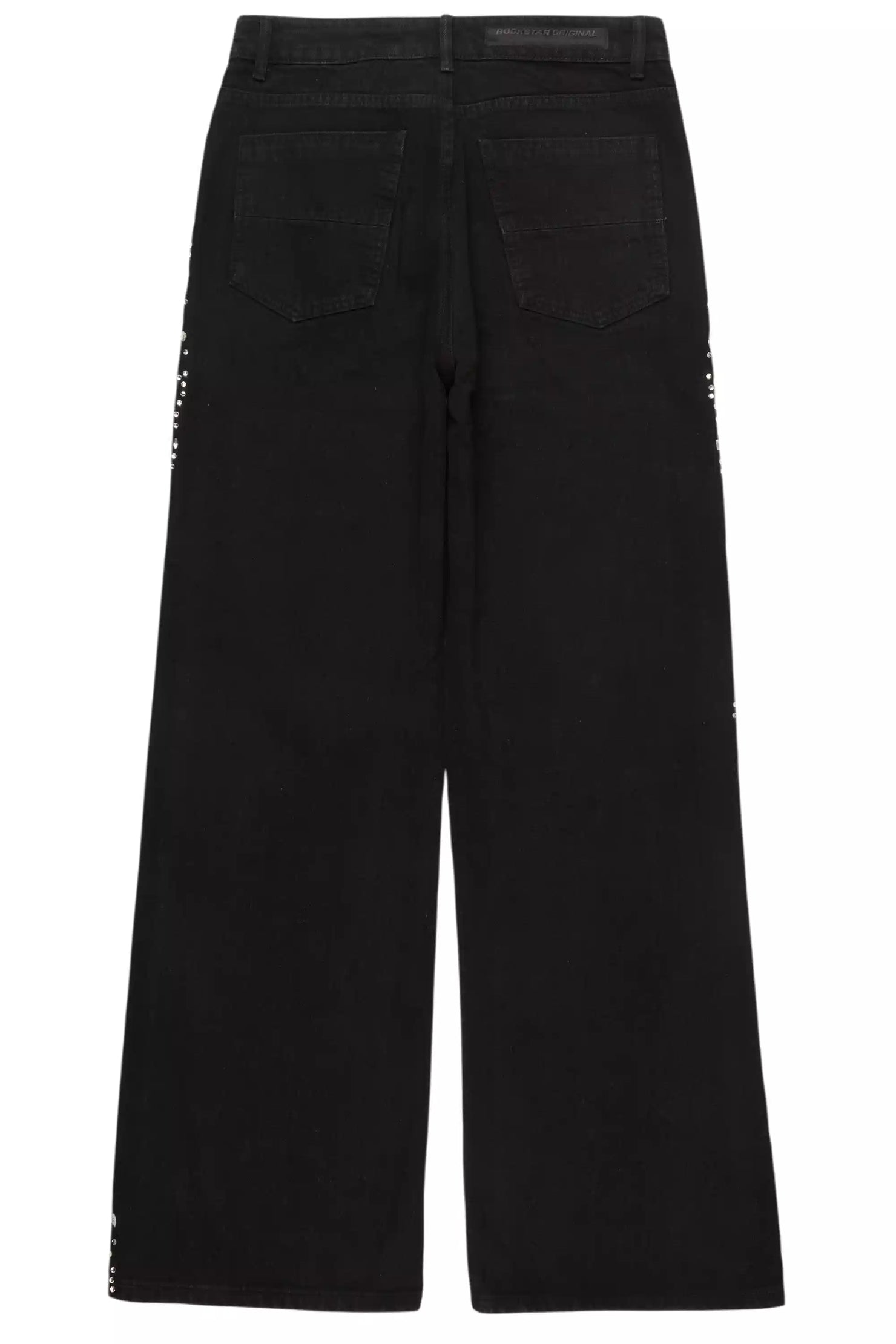 Bolor Black Rhinestone Baggy Jean