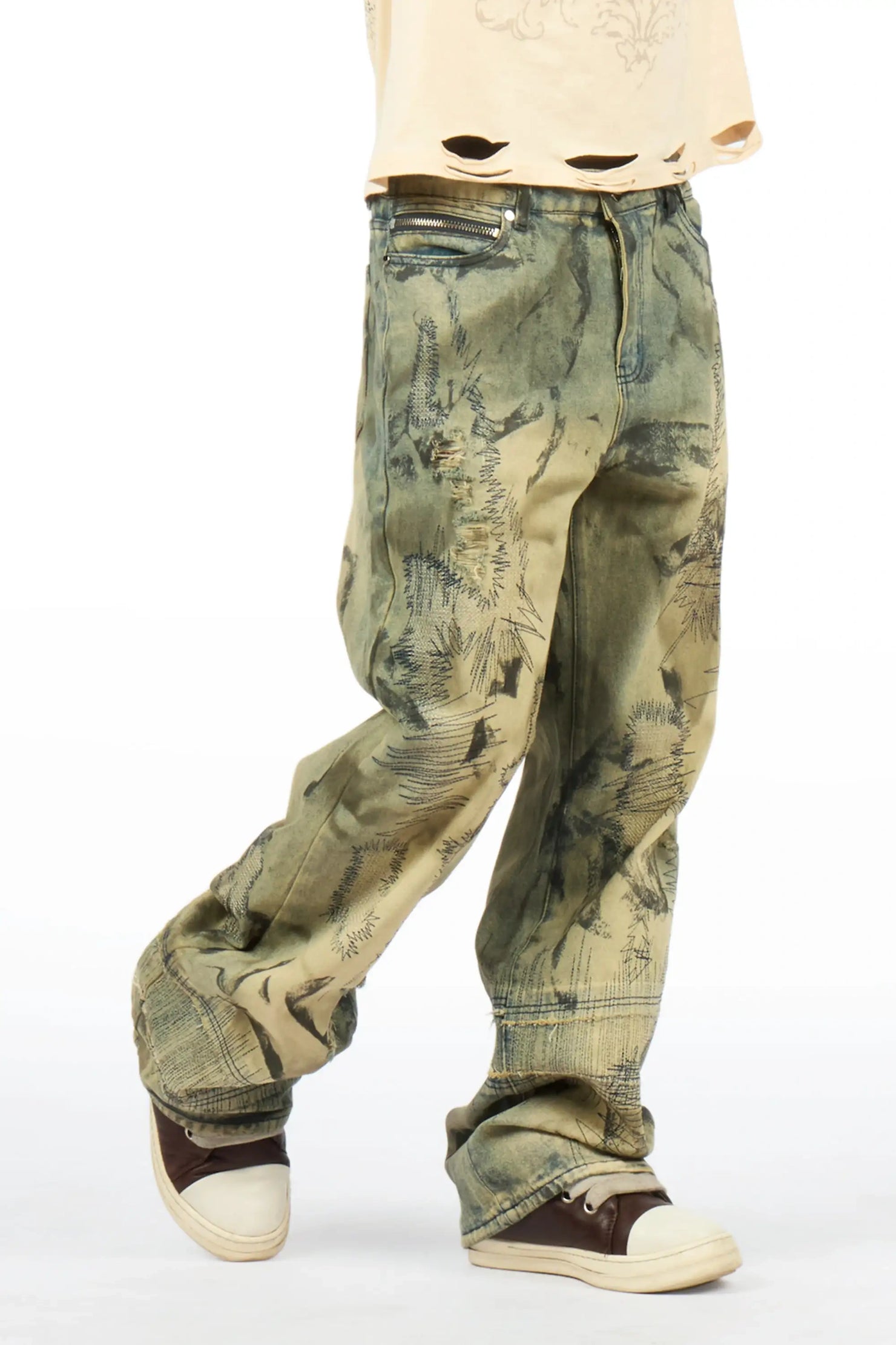 Souless Medium Blue Baggy Fit Jean