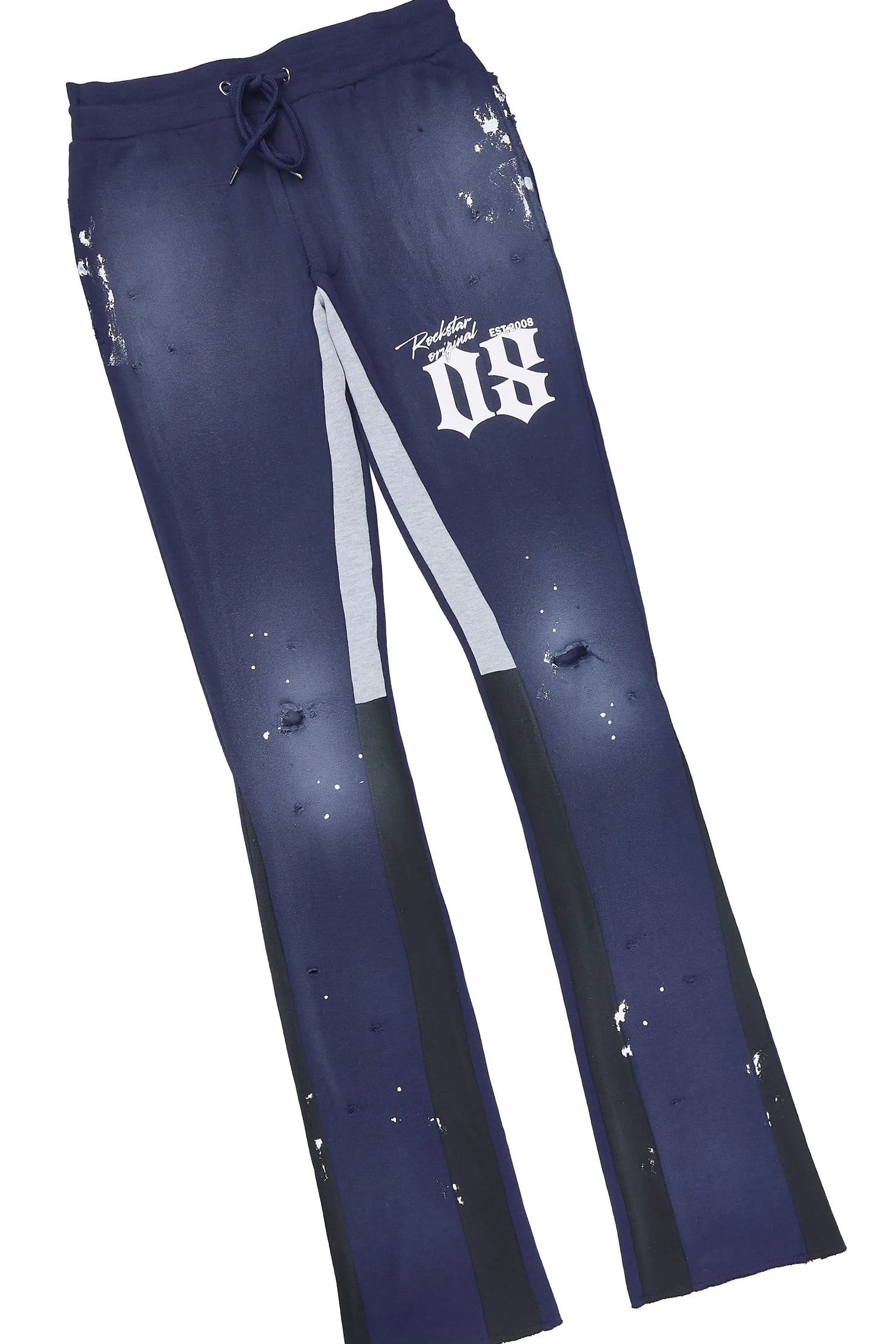 Cipher Navy Hoodie/Stacked Flare Pant Track Set