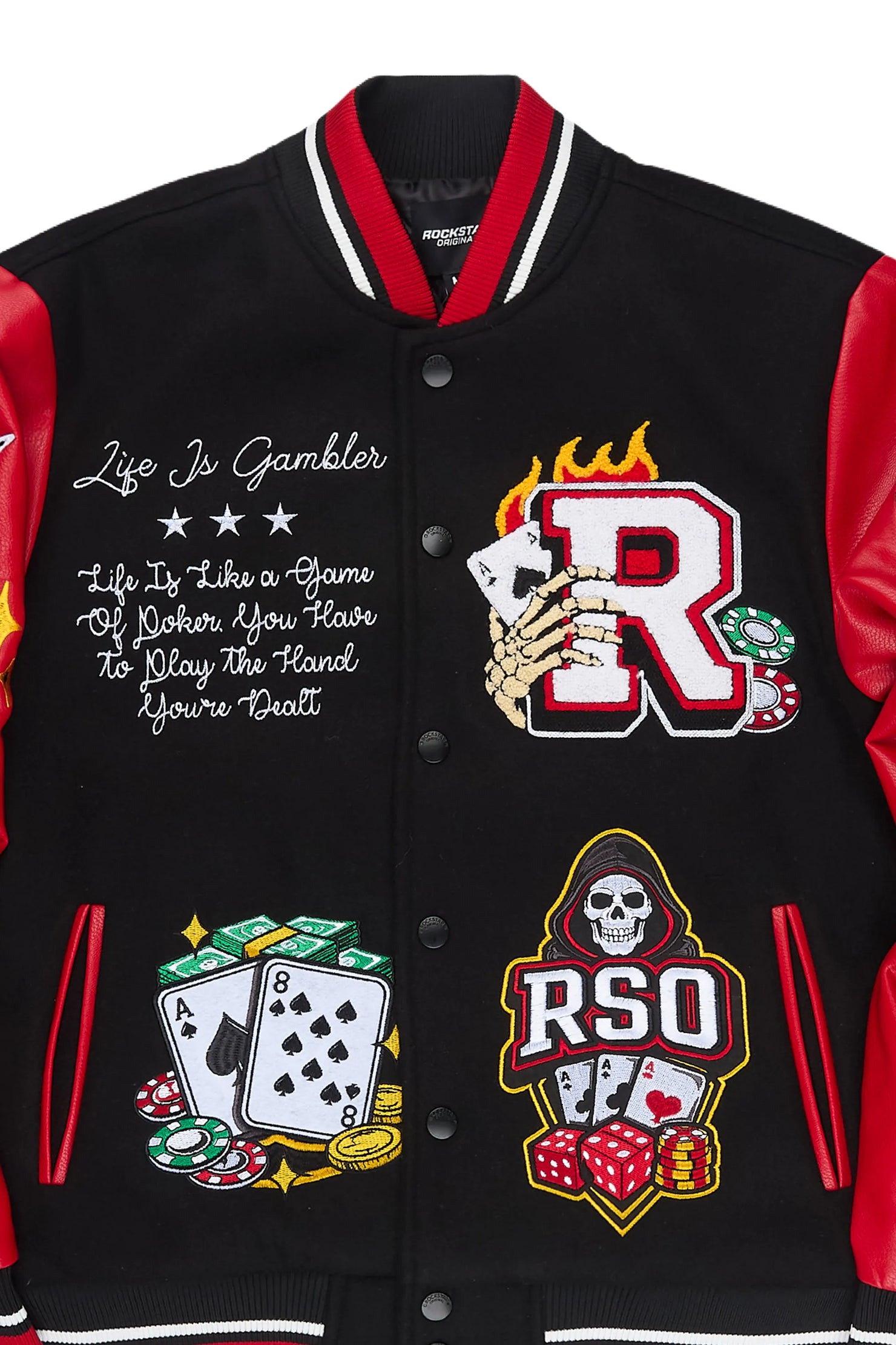 Henderson Black/Red Varsity Jacket